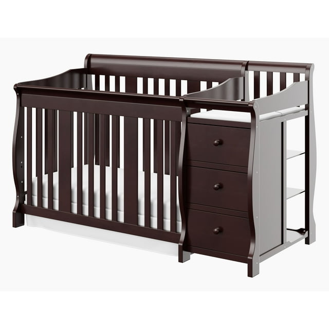 Storkcraft Portofino 5-in-1 Convertible Baby Crib and Changer, Espresso Storkcraft