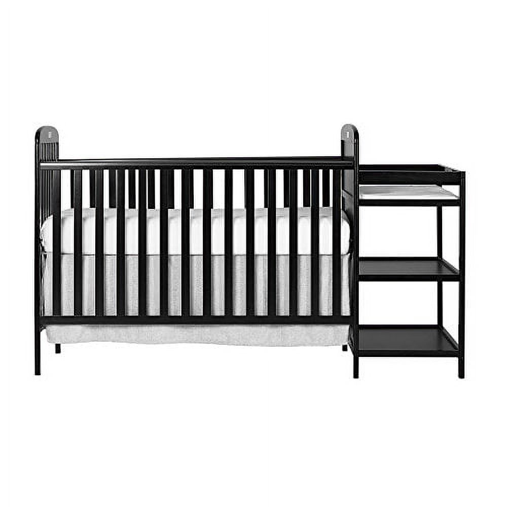 Dream On Me Anna 4-in-1 Full Size Crib and Changing Table Combo in Black, Greenguard Gold Certified ONLINE