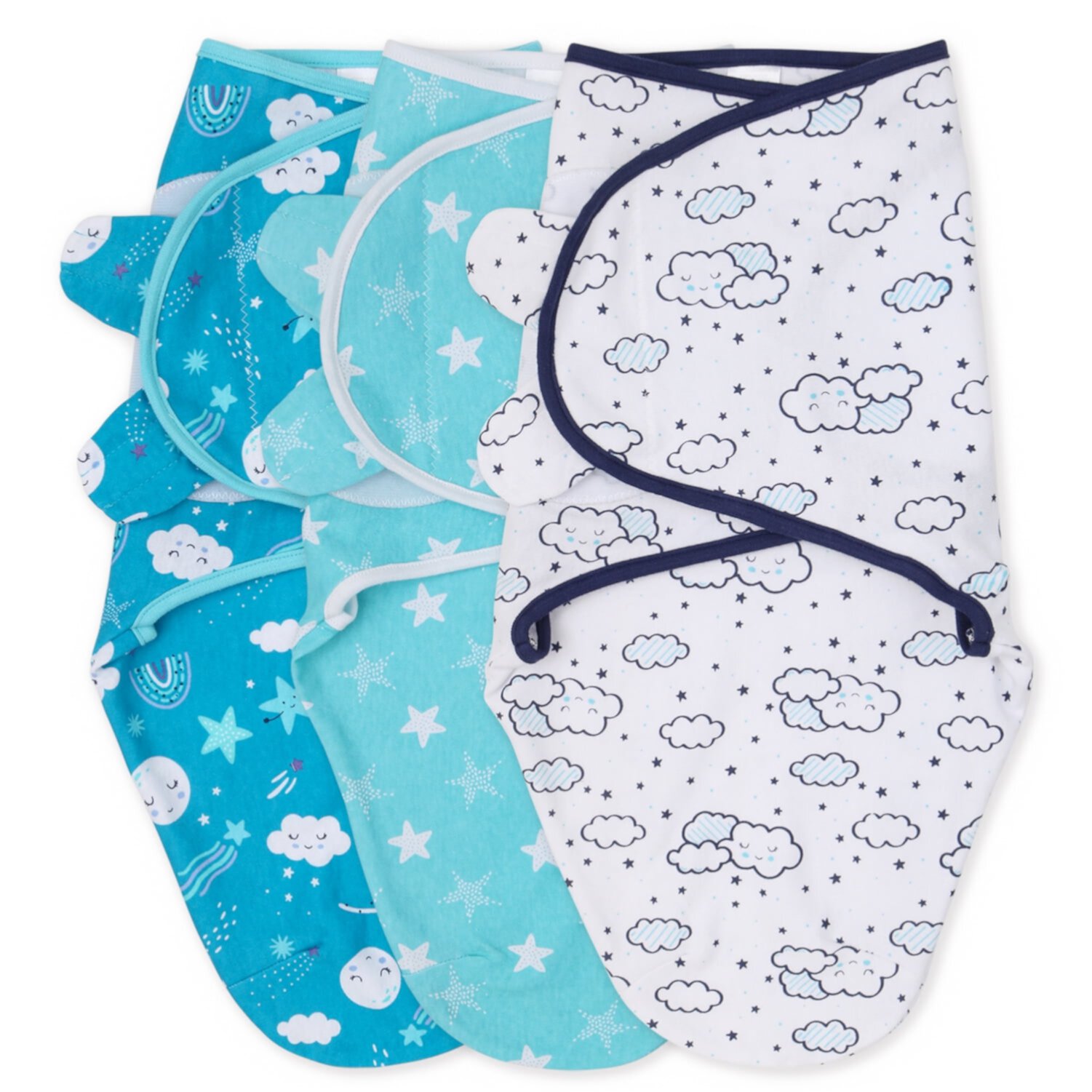 The Peanutshell Newborn Swaddles for Baby Boys and Girls, 3 Pack Set, Twinkle Twinkle The Peanutshell