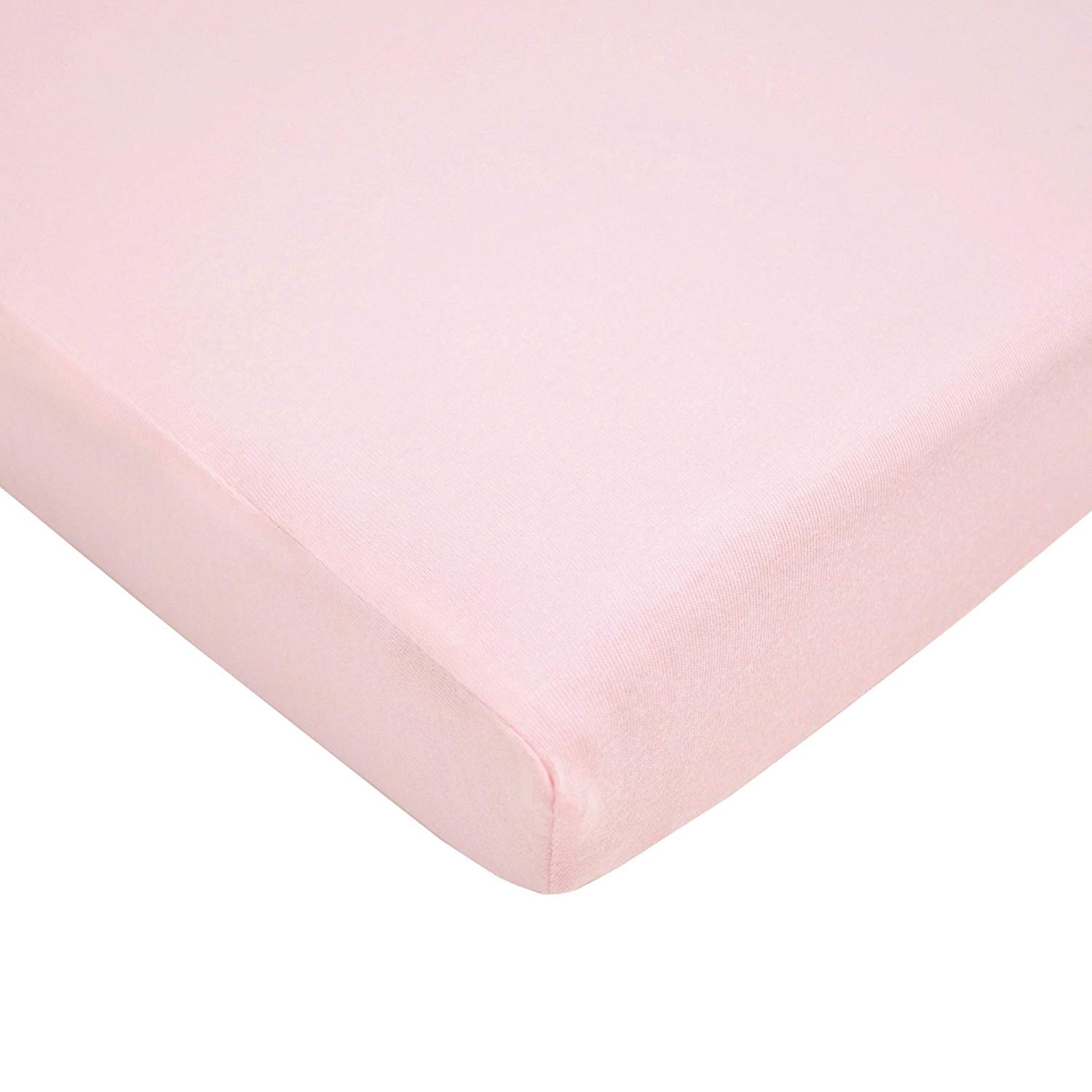 TL Care Supreme 100% Natural Cotton Jersey Knit Mini Crib Sheet, Pink, 24" x 38", Soft Breathable, for Girls TL Care Inc