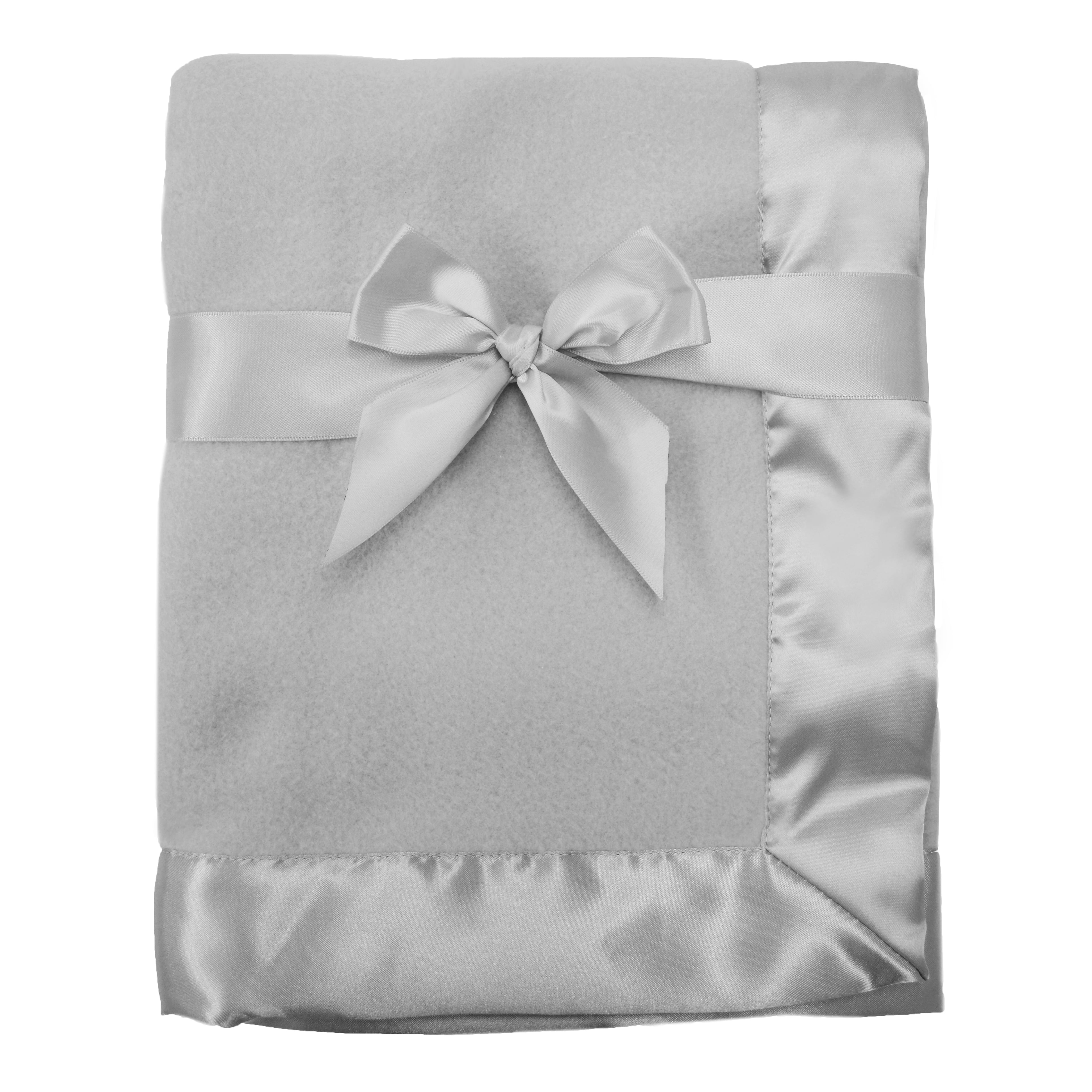 American Baby Company Fleece Blanket with 2" Satin Trim, Lavender American Baby Company