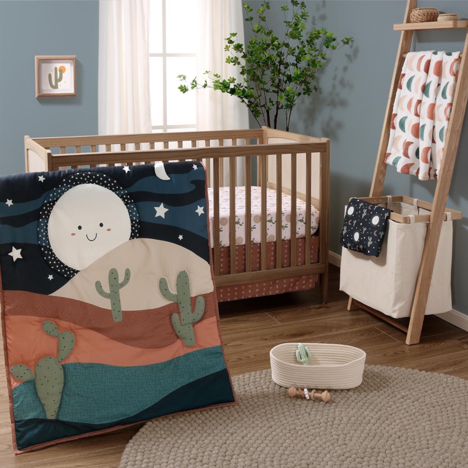 The Peanutshell Crib Bedding Set for Baby Girls and Boys, Joshua Tree, 5 Pieces The Peanutshell