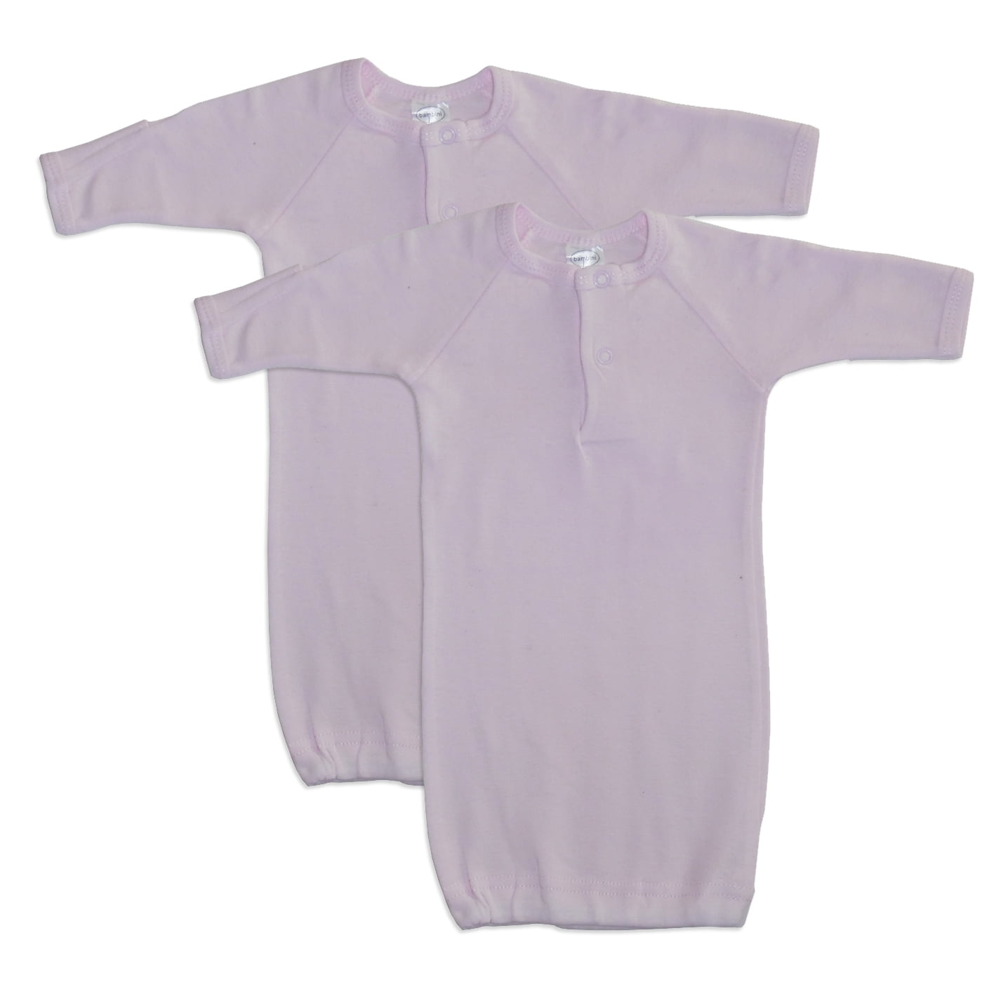 Bambini Preemie Solid Blue Gowns, 2pk (Baby Girls) Bambini