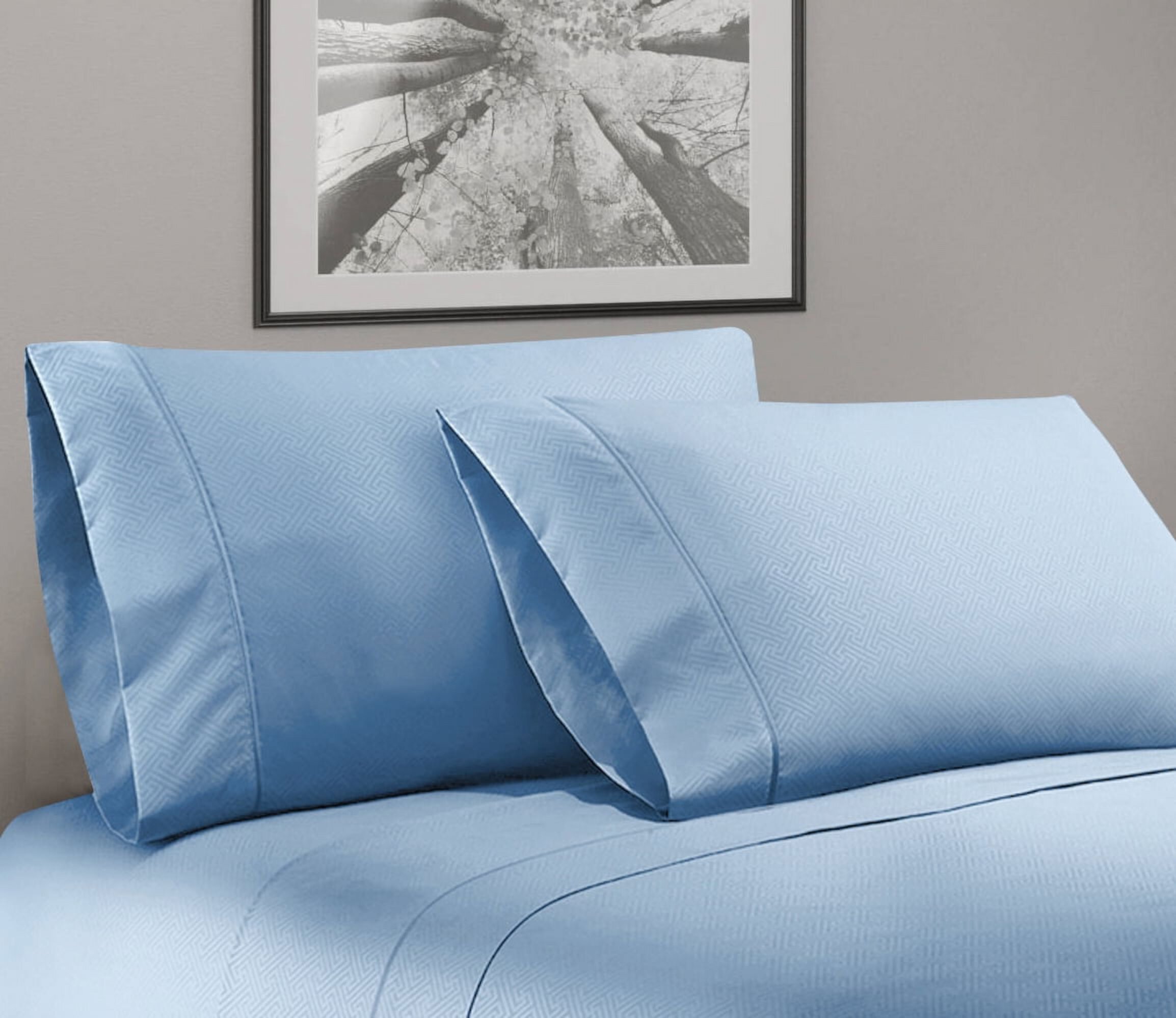 Greek Key Ultra Soft 1800 Series Egyptian Comfort 3 Piece Sheet Set (Twin XL, Blue) Home Sweet Home Dreams