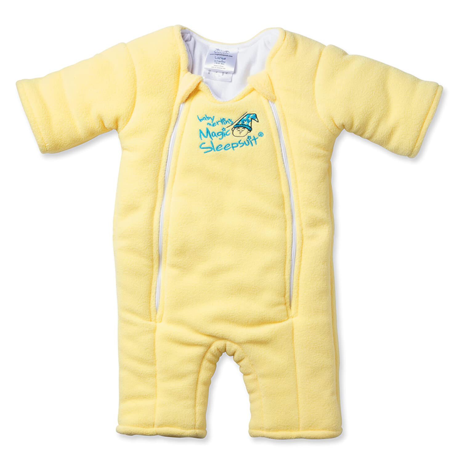 Baby Merlin's Magic Sleepsuit - Producto de Transición de Pañales - Micropolar - Amarillo - 6-9 Meses Baby Merlin's Magic Sleepsuit