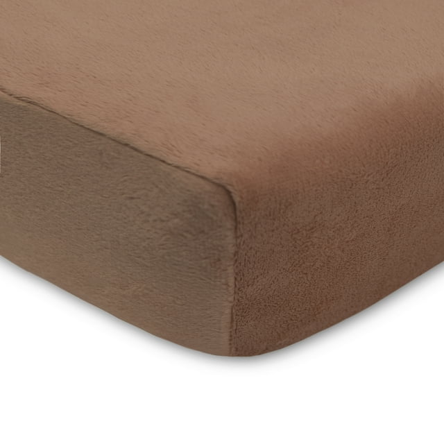 TL Care® Heavenly Soft Chenille Fitted Crib Sheet, Chocolate Brown TL Care Inc