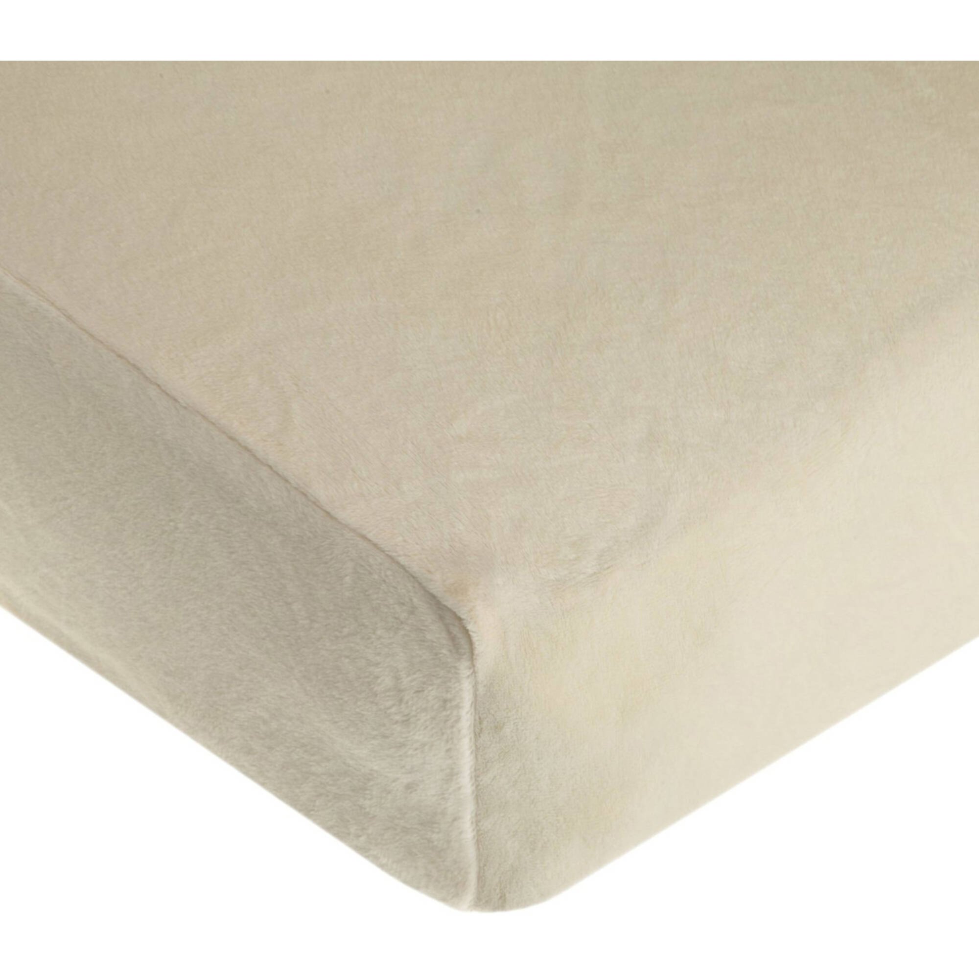 TL Care Heavenly Soft Chenille Crib Sheet, Ecru TL Care Inc