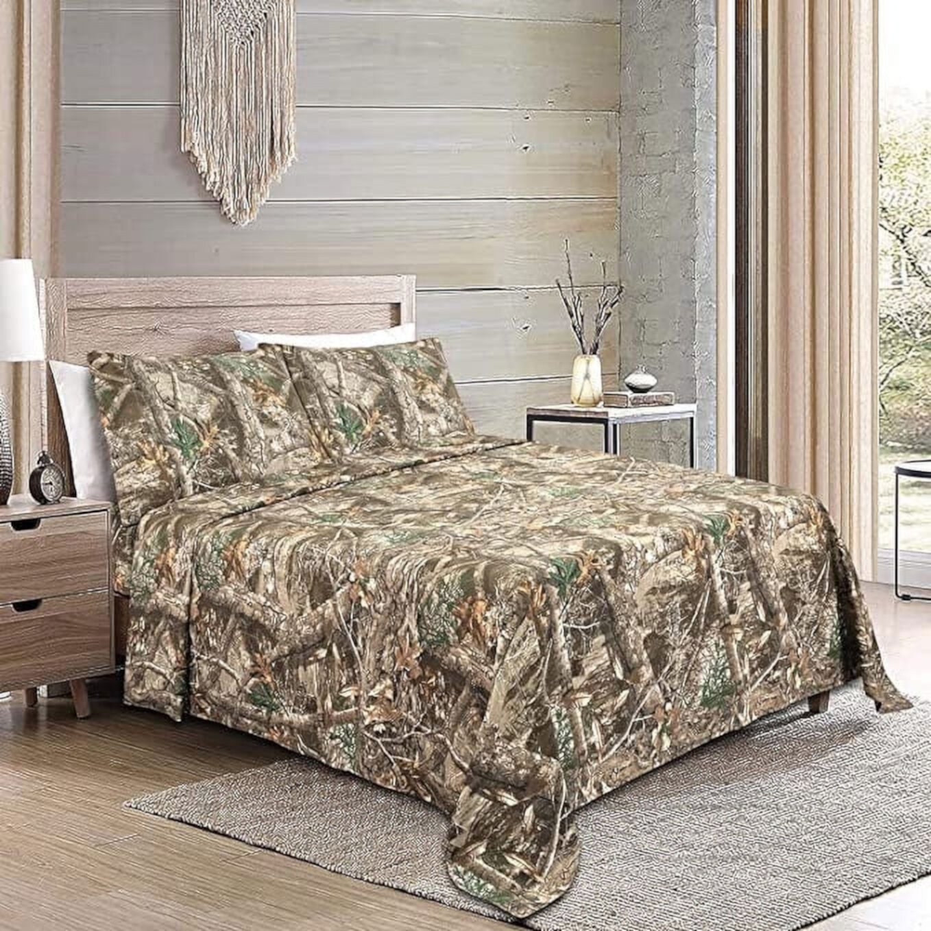 Комплект постельного белья Realtree Edge, 3 предмета, поликоттон, сверхмягкий, легкий в уходе (односпальный, коричневый), 100 ГСМ Realtree