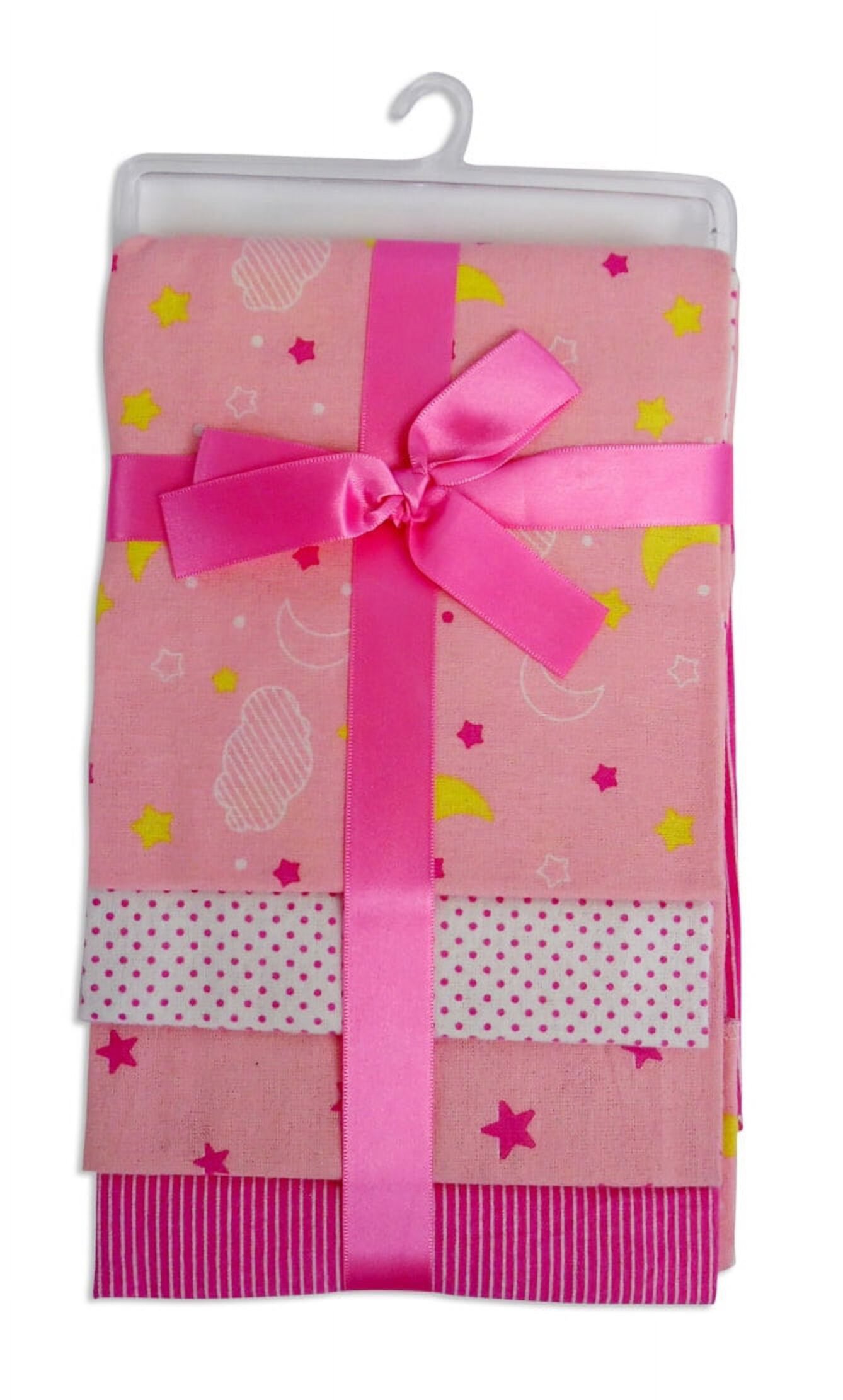 Bambini Pink Four Pack Receiving Blanket Bambini