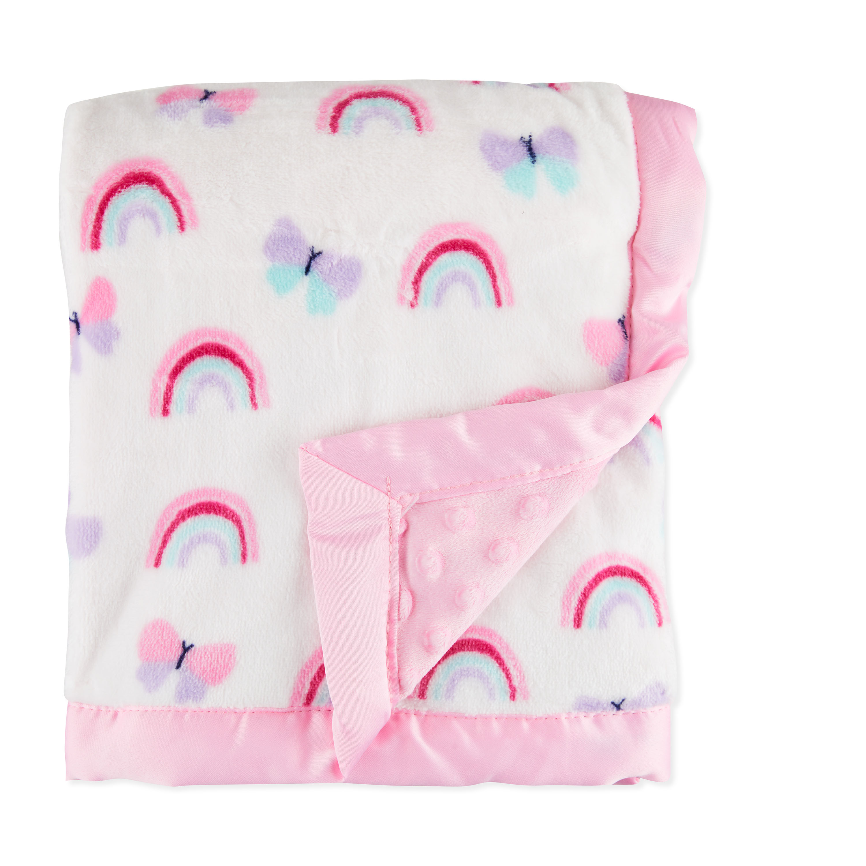 Parent's Choice Female Pink Butterfly Polyester Baby Blankets Parent's Choice