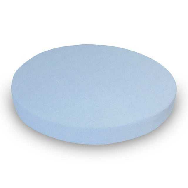 SheetWorld 100% Cotton Jersey Round Crib Sheet, Organic Baby Blue, 42 x 42 SheetWorld