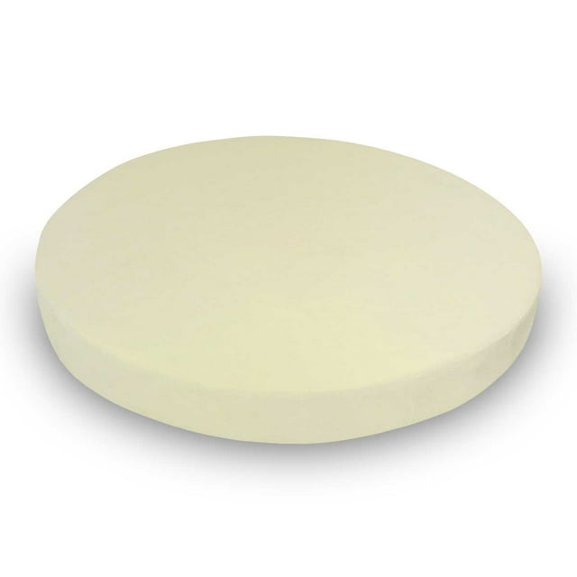 SheetWorld 100% Cotton Jersey Round Crib Sheet, Soft Yellow, 42 x 42 SheetWorld