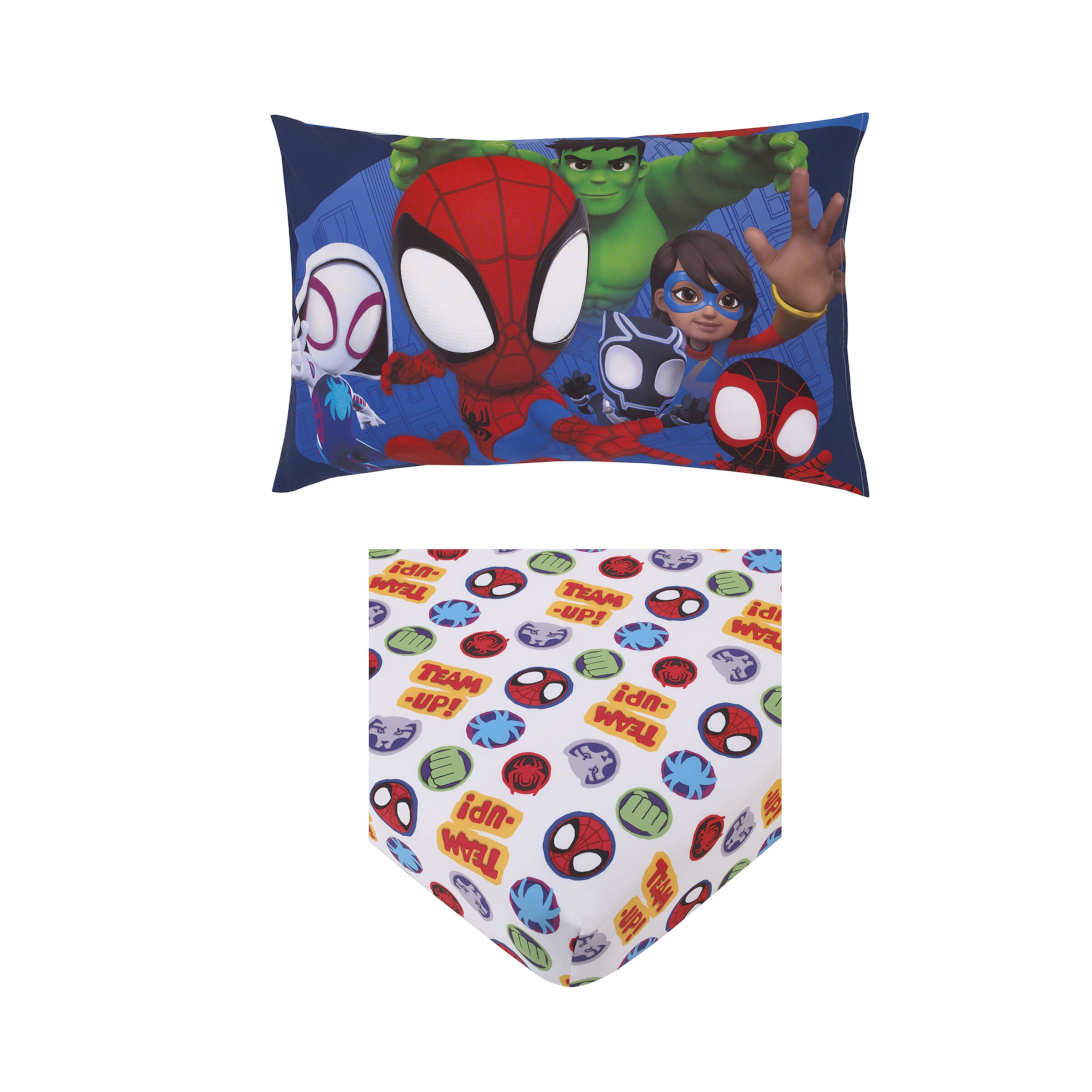 Marvel Spidey Let's Swing 2 Piece Toddler Sheet Set, Red, Blue, Sheet, Pillowcase Marvel