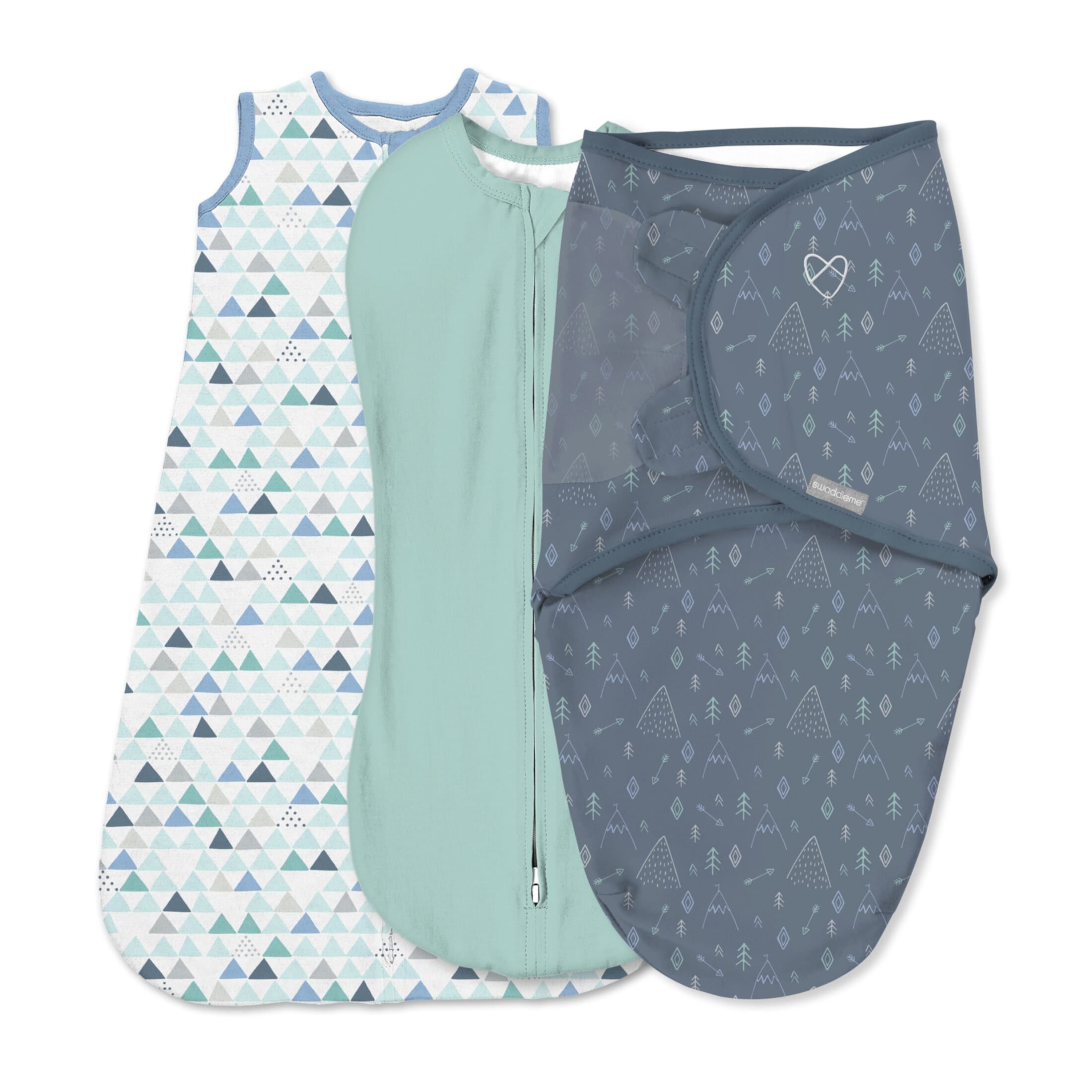 Comfort Pack - Size 0-3 months, 3pk - Baby Swaddle Set, Mountaineer Ingenuity