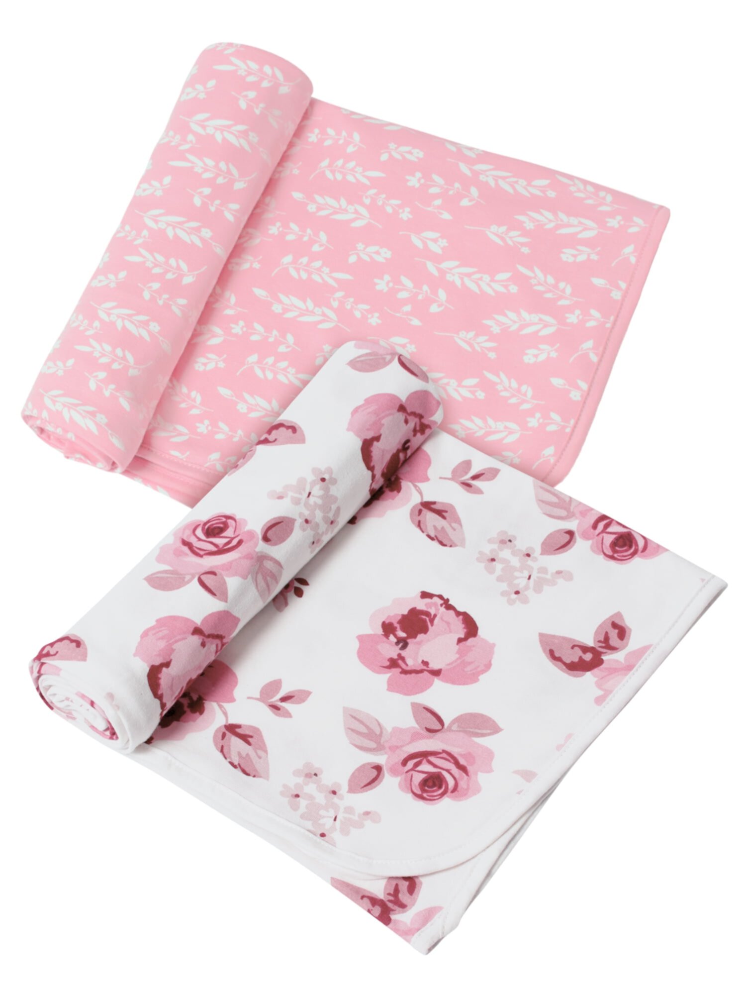 Modern Moments by Gerber Baby Girl XL Ultra Soft & Stretchy Swaddle Blankets, 2-Pack, 2-Pack, Pink Roses Modern Moments