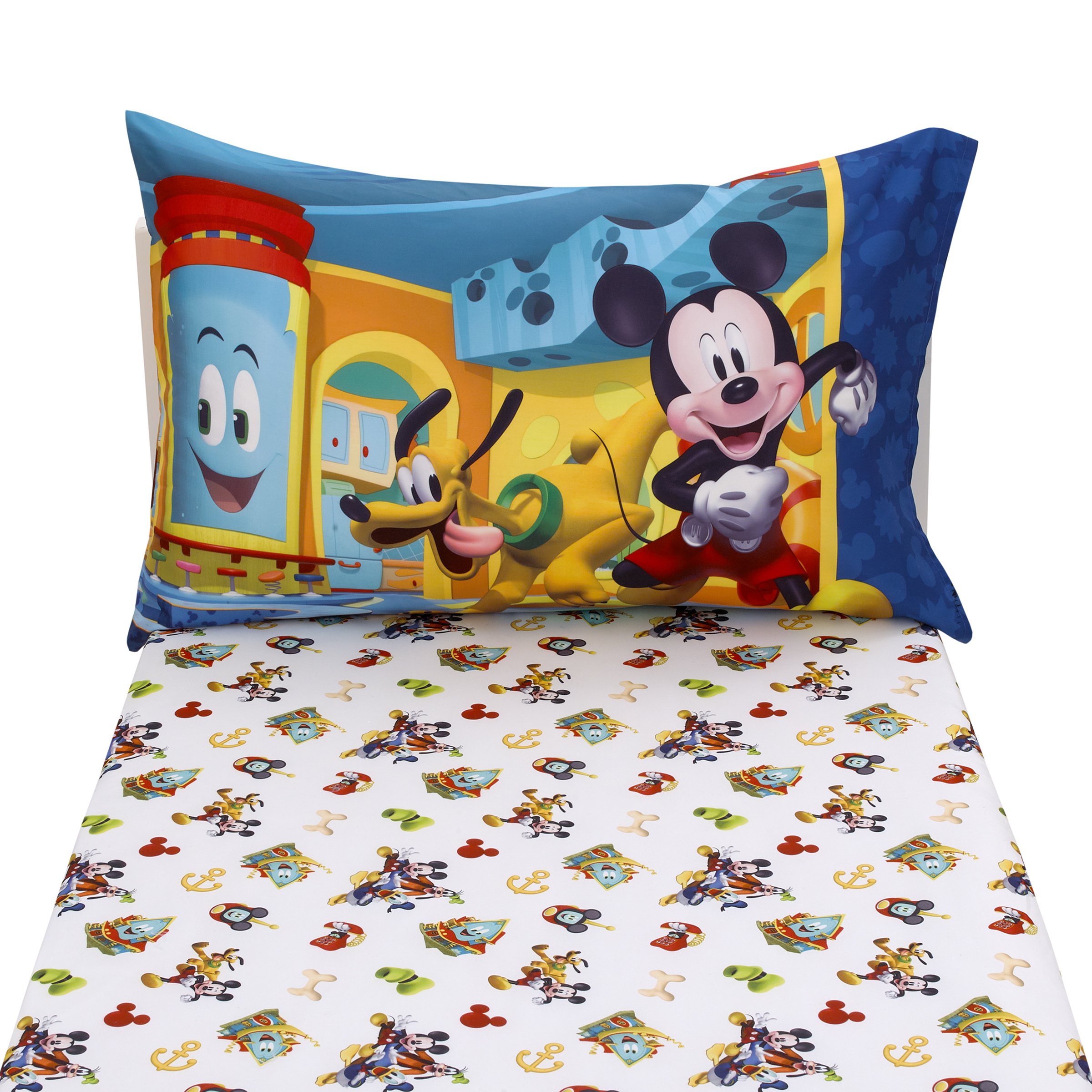 Disney Mickey Mouse Funhouse Crew 2 Piece Toddler Sheet Set Disney