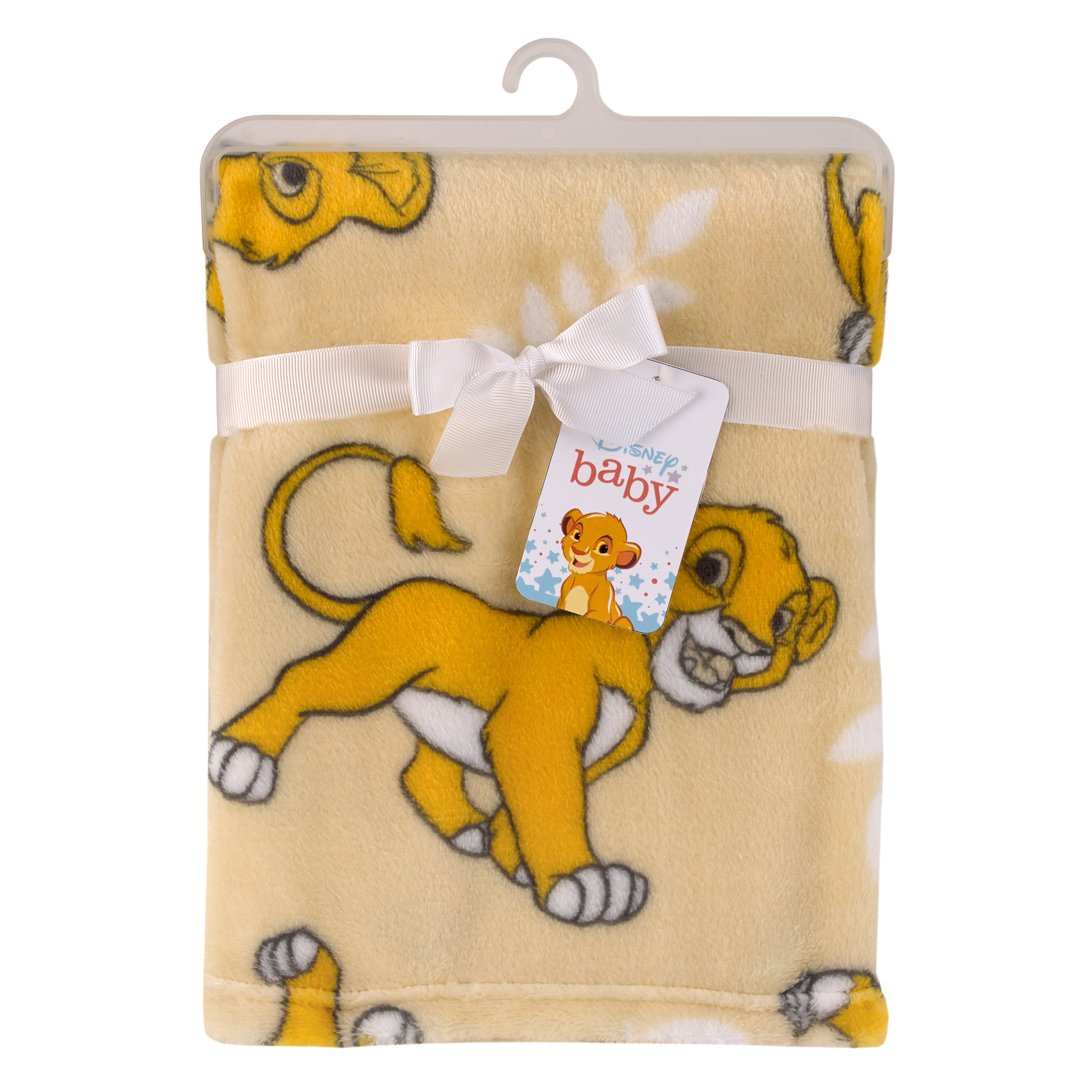 Disney Lion King Tan, Beige and White Simba Baby Blanket Disney