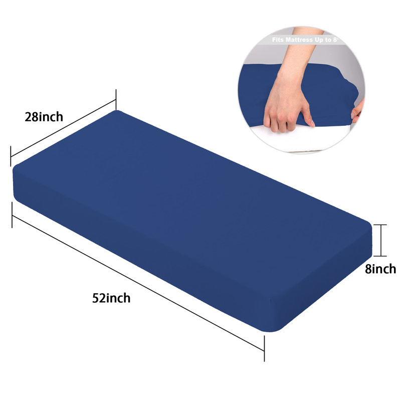 Plushii Crib Sheets, 2PK Grey and Navy Microfiber Crib Sheets for Boys, Ultra Soft Solid Crib Mattress Sheets Fits Standard Crib and Toddler Mattress Little Grape Land