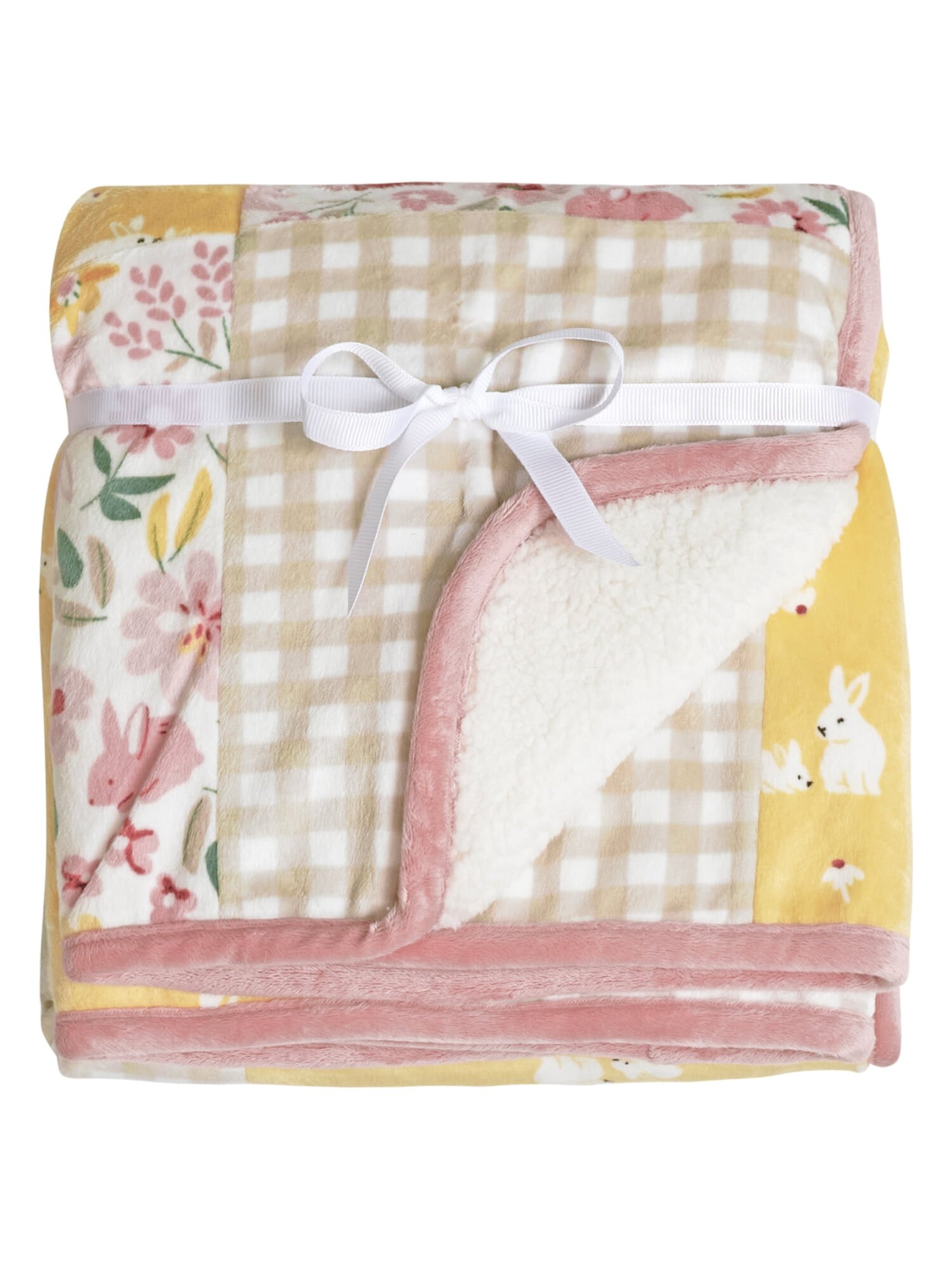 Modern Moments by Gerber Baby & Toddler Super Soft Patchwork Blanket, White Puppies Modern Moments