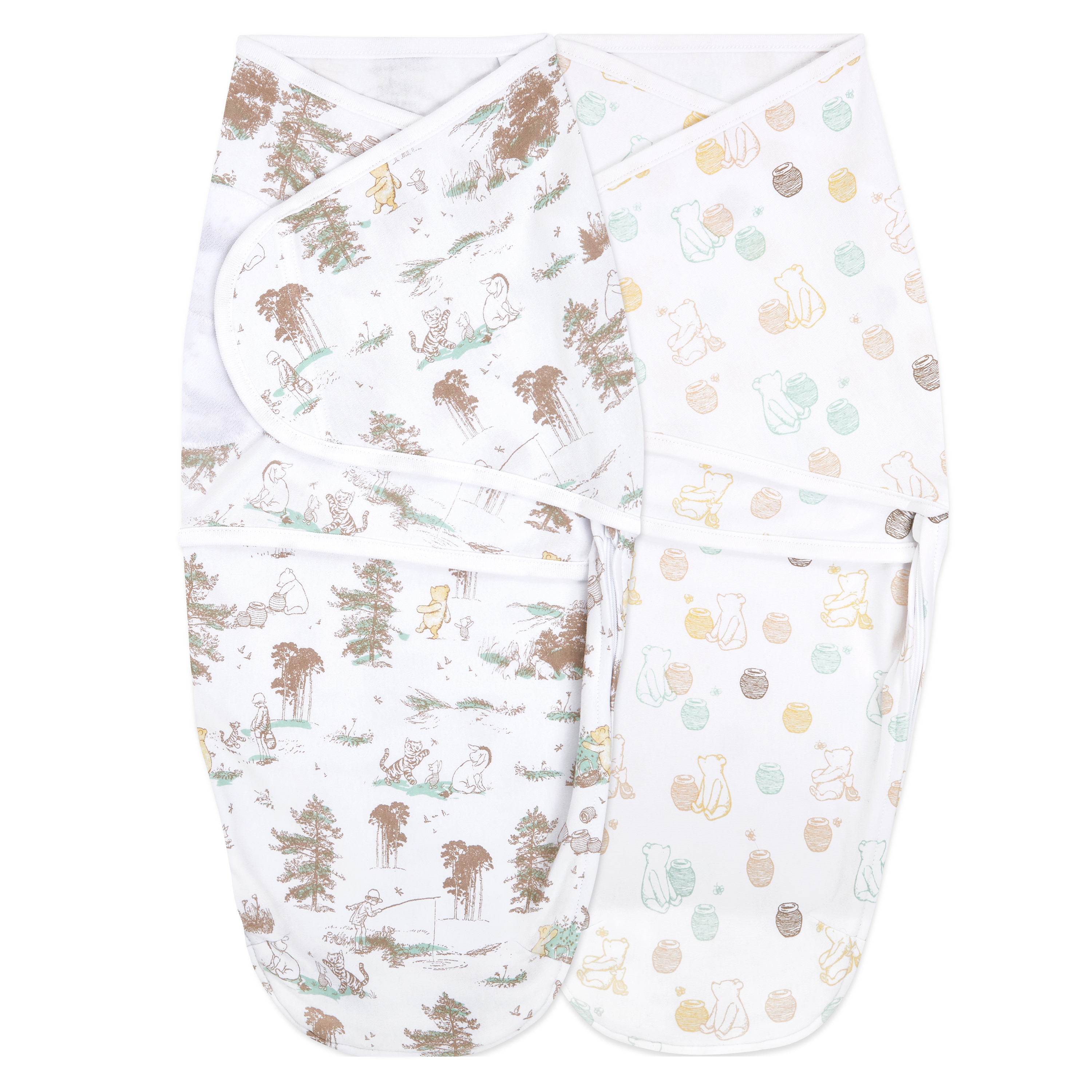 Aden + Anais™ x Disney Baby, Wrap Swaddles, Cotton, Winnie the Pooh, Unisex, Newborn, 0-3M, 2-Pack Aden + anais