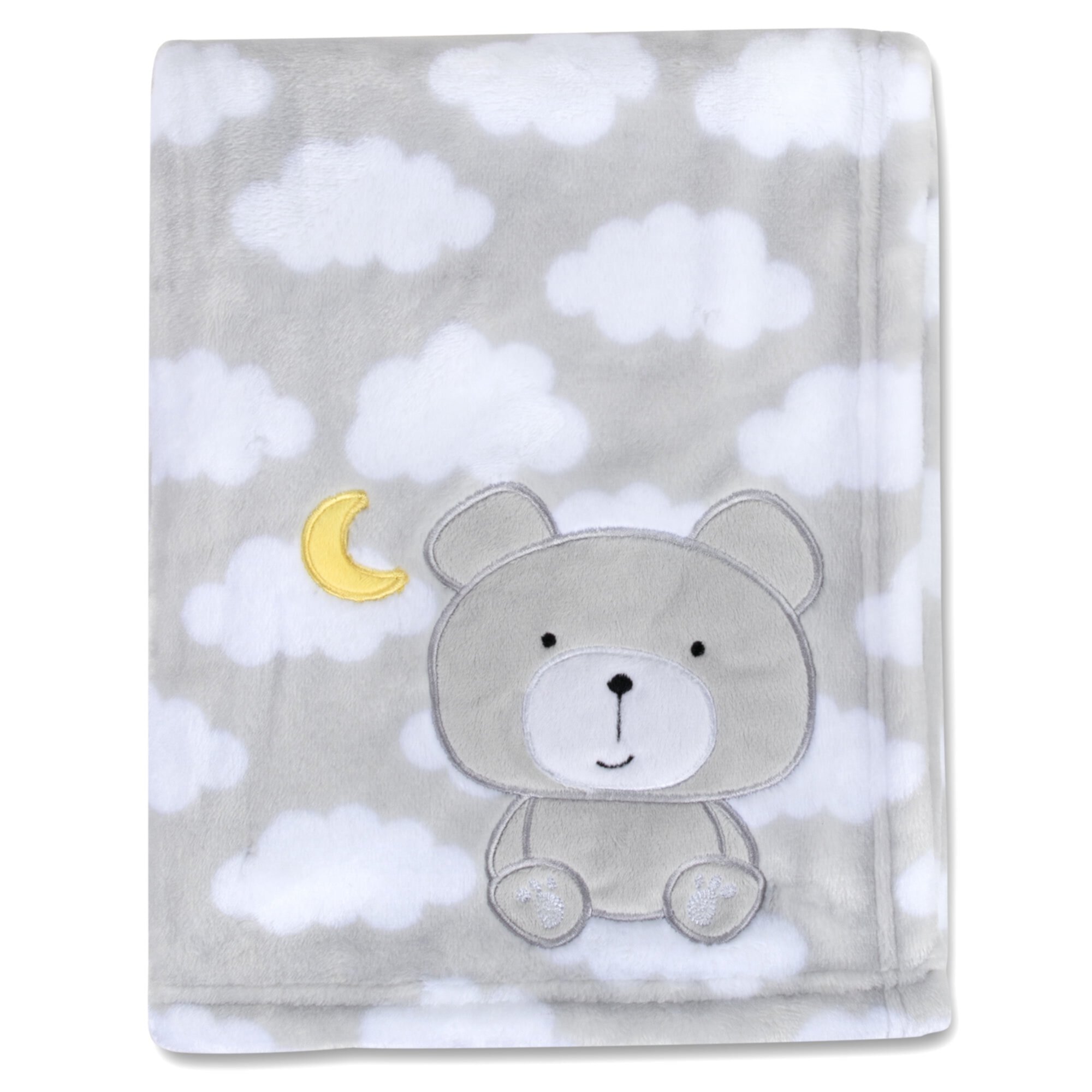 Baby Essentials 40”L x 30”W Embroidered Playful Soft Plush Fleece Throw Blanket for Newborns, Infants and Toddlers for Sleep, Cuddling, Swaddling and Lounge with Pink Dino Baby Essentials