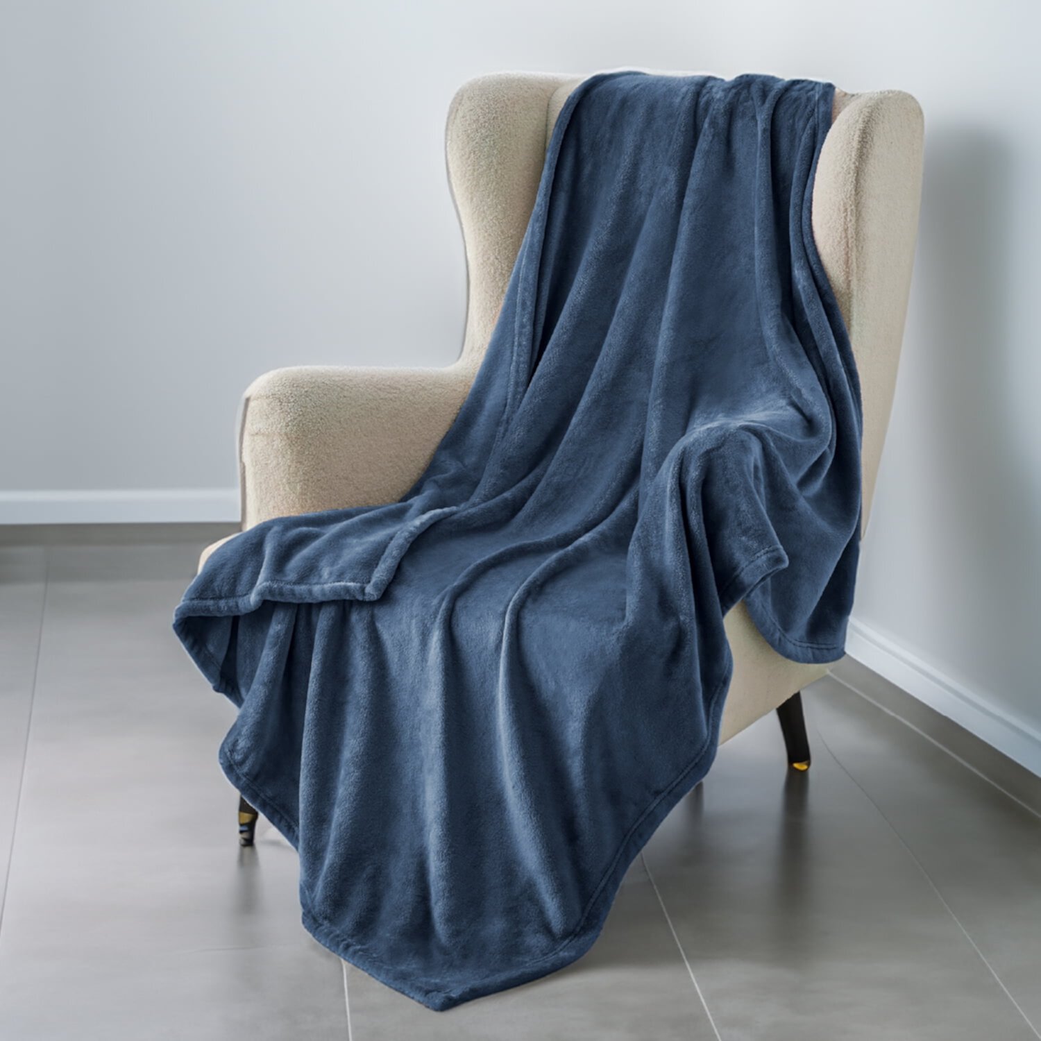 Cozy Comfort Fleece Blankets King Size Mineral Blue - Soft Lightweight Plush Cozy Fuzzy, 108X90 inches Cozy Comfort