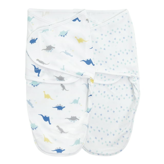 aden + anais™ essentials easy swaddle™ wrap 2pk, 0-3m, Dino-rama Aden + anais