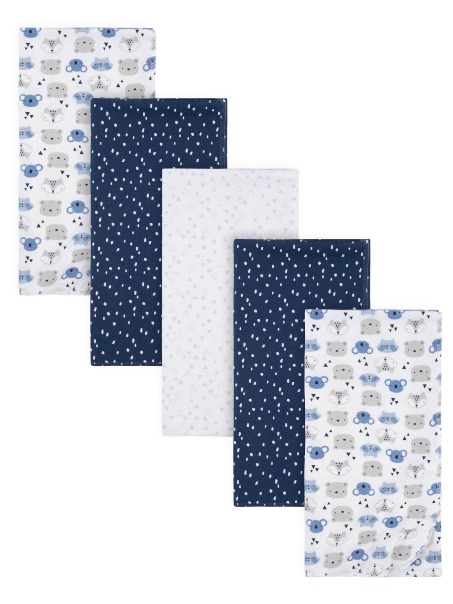 Gerber Baby Boys 100% Cotton Flannel Receiving Blankets, 5-Pack, Critters Visit the Gerber Store