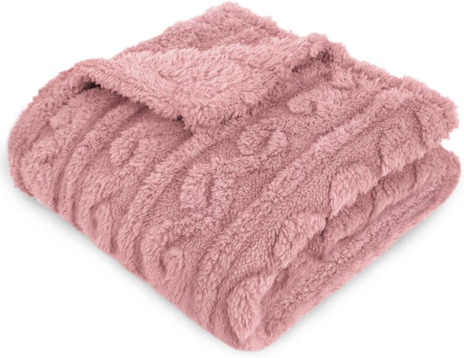 Baby Blanket for Girls Toddlers 3D Fleece Fluffy Fuzzy Blanket for Baby, Soft Warm Cozy Fleece Blanket, Infant or Newborn Receiving Blanket (30x40inch, Pink) HOMRITAR