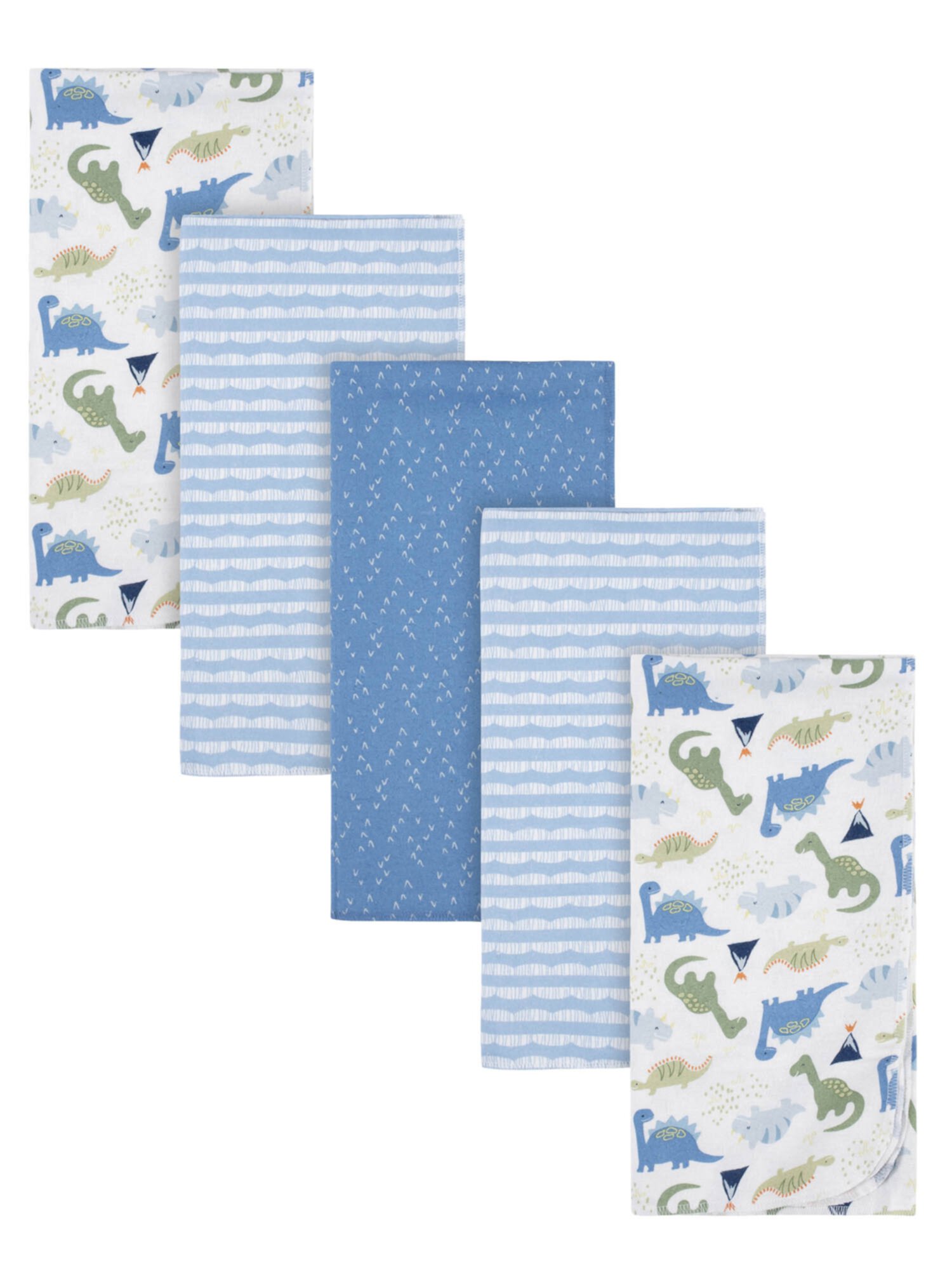 Gerber Baby Boys 100% Cotton Flannel Receiving Blankets, 5-Pack, Blue and White Visit the Gerber Store