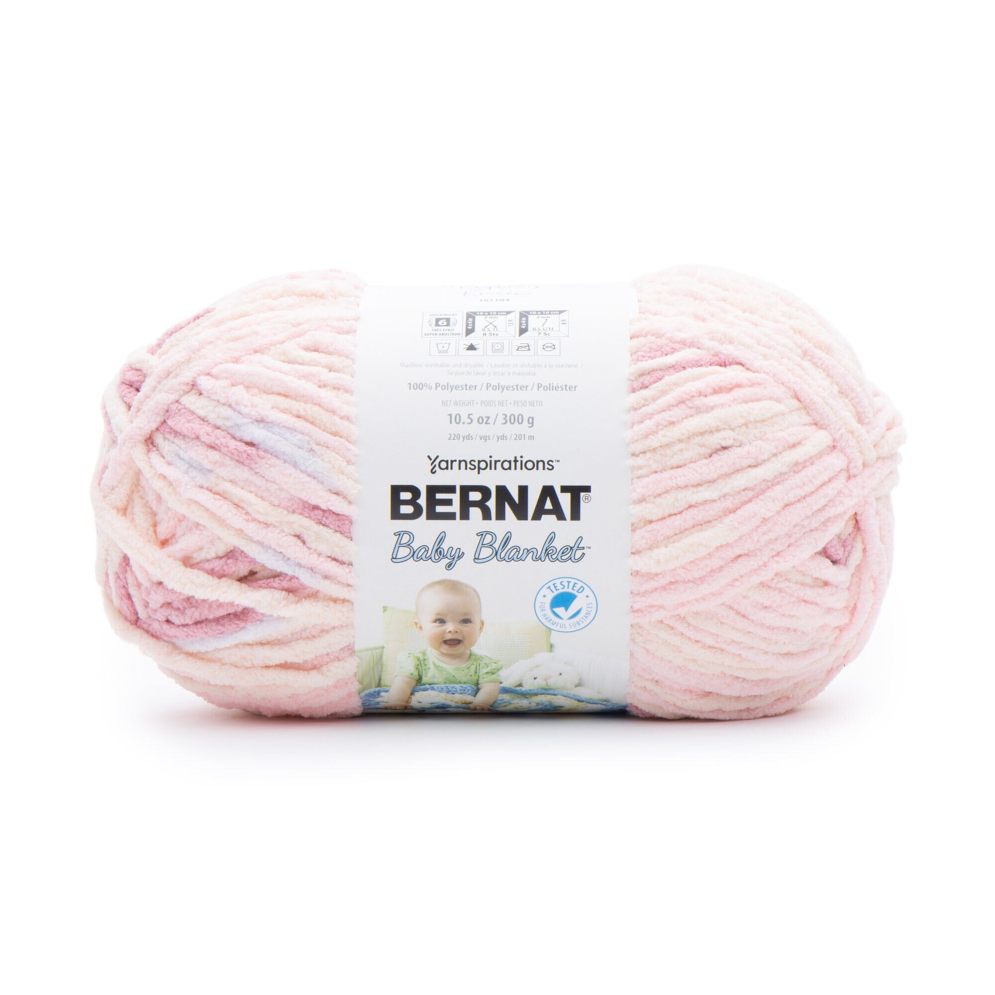 Bernat® Baby Blanket™ #6 Super Bulky Polyester Yarn, Baby Blue-Green 10.5oz/300g, 220 Yards Bernat