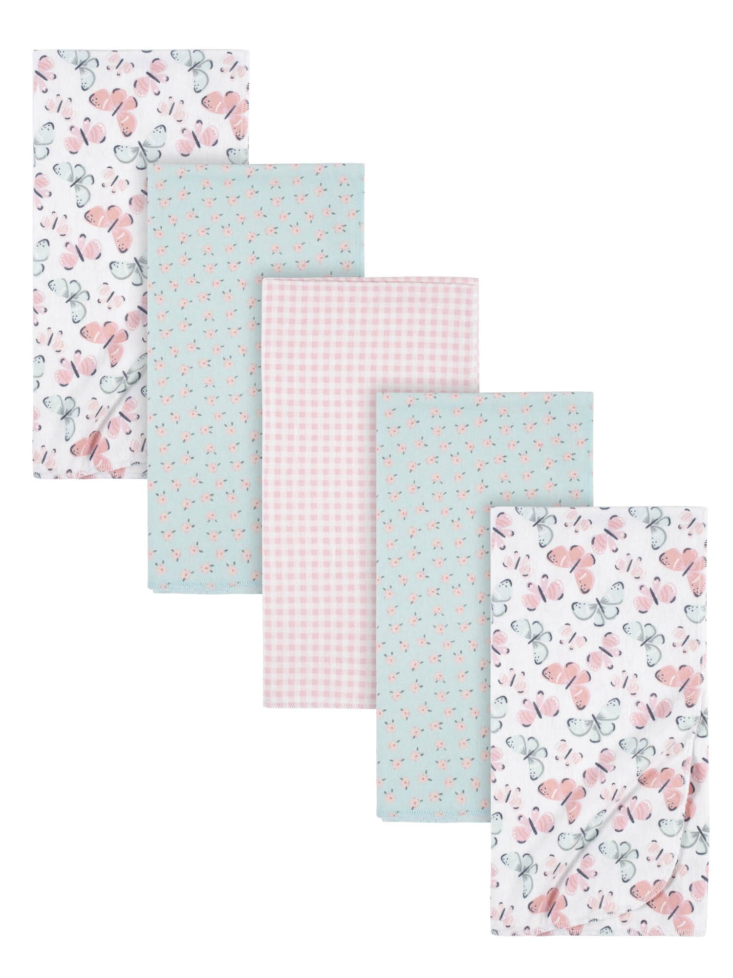 Gerber Baby Girls 100% Cotton Flannel Receiving Blankets, 5-Pack Visit the Gerber Store