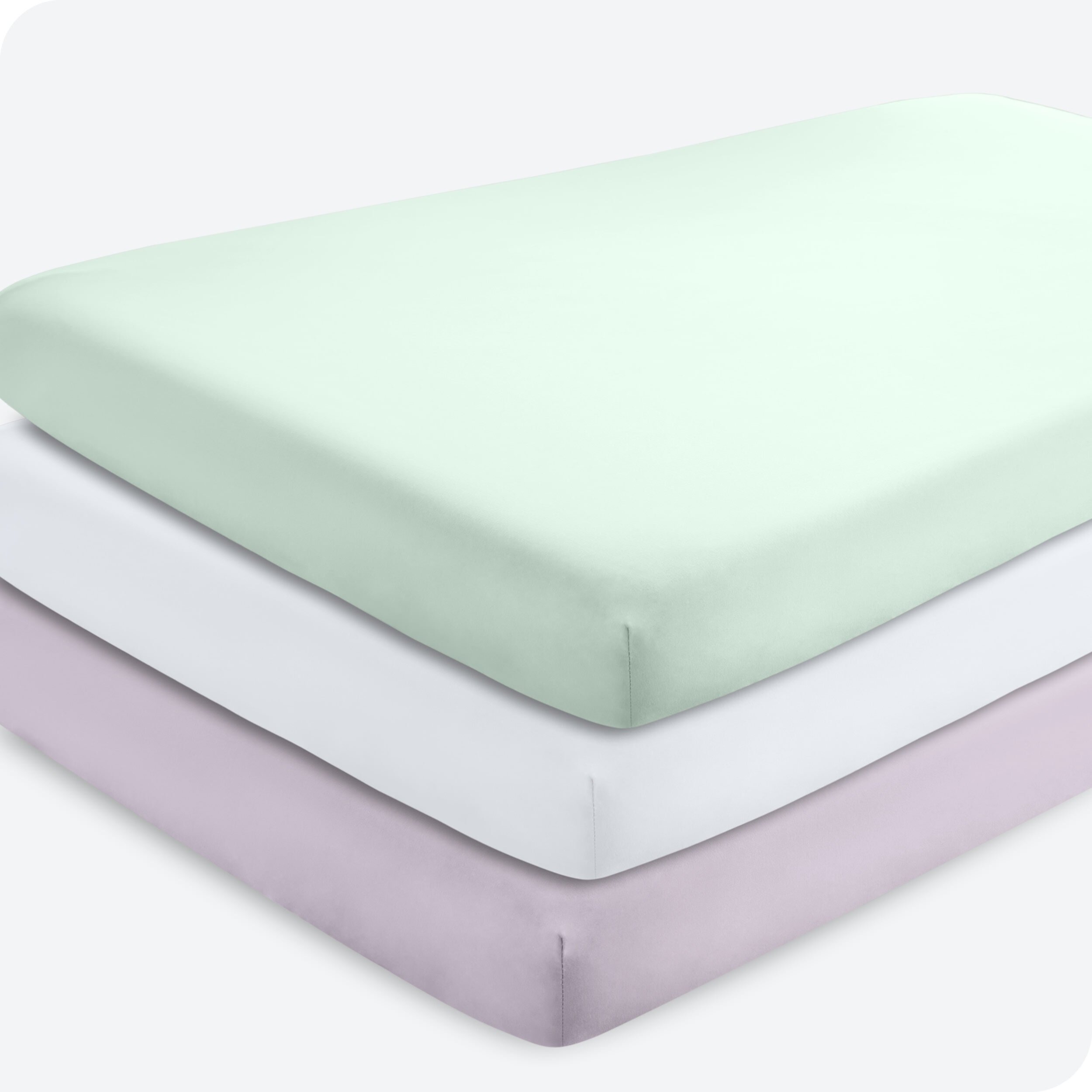 Bare Home 3 Pack Fitted Sheets - Premium 1800 Collection - Ultra Soft - Crib, Cloud Gray Bare Home