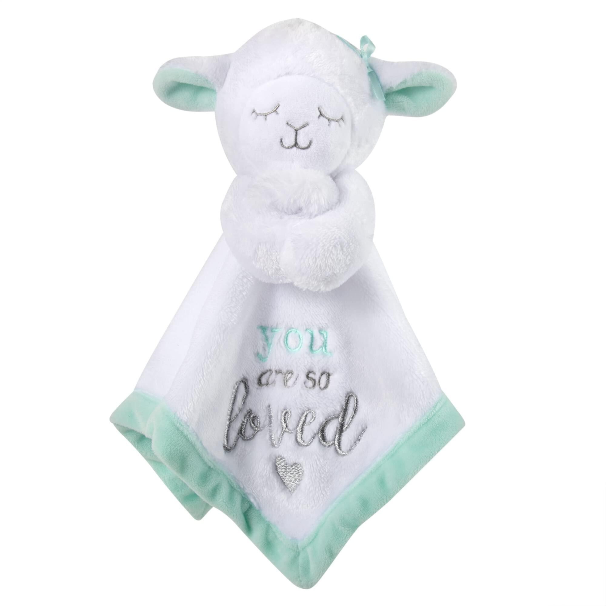 Baby Essentials Minky Doll Animal Snuggler Blanket for Newborns, Infants, Toddlers, Cuddling, Naptime and Bedtime in Little White Lamb Baby Essentials