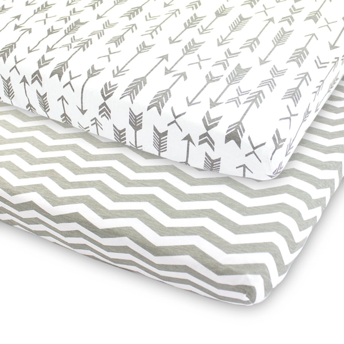 Pack N Play Playard Sheets, Portable Mini Crib Sheets, 2 Pack 100% 160 GSM Jersey Cotton, Size 38”x24”x5” Bublo Baby