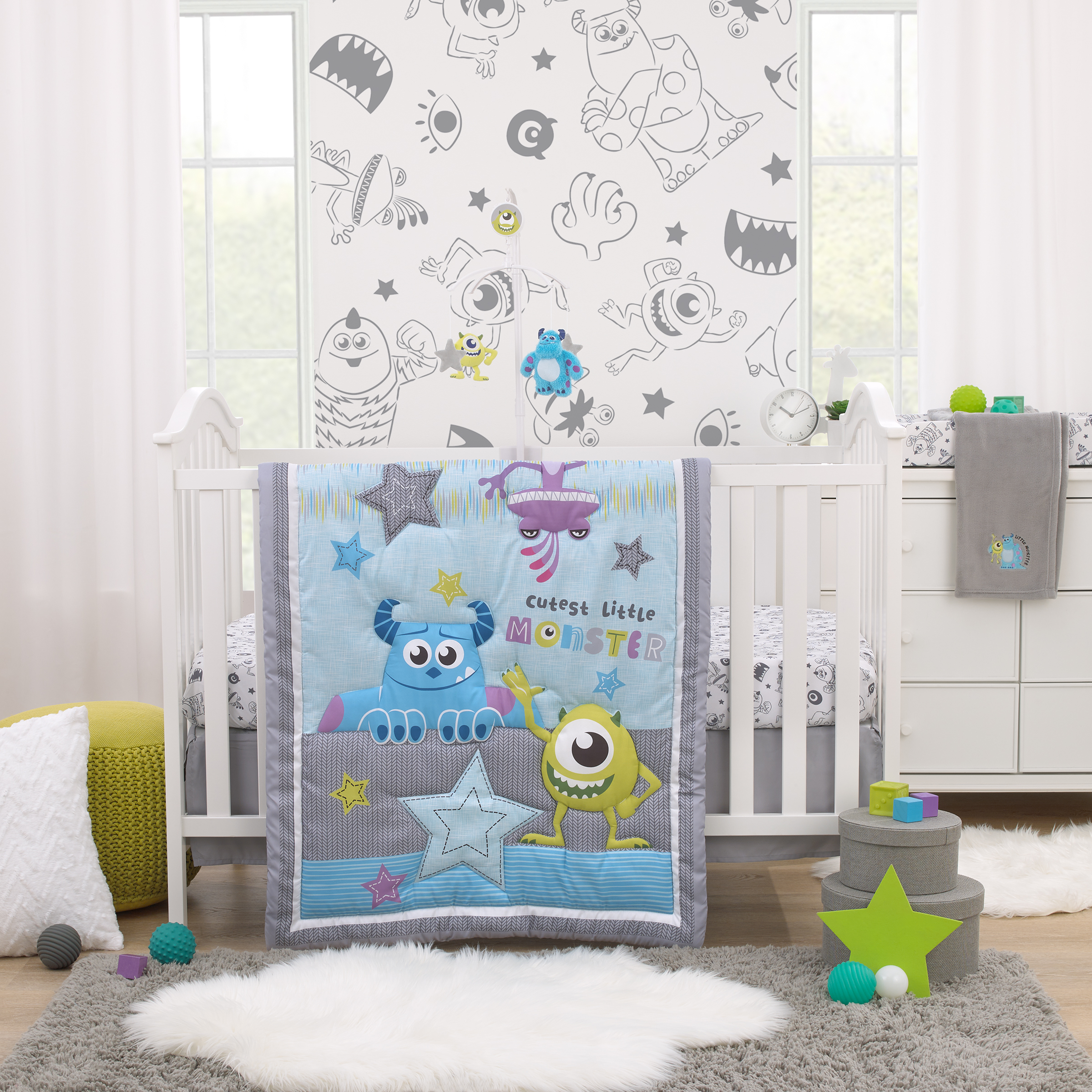 Disney Monsters, Inc. Cutest Little Monster 3 Piece Crib Bedding Set DISNEY BABY