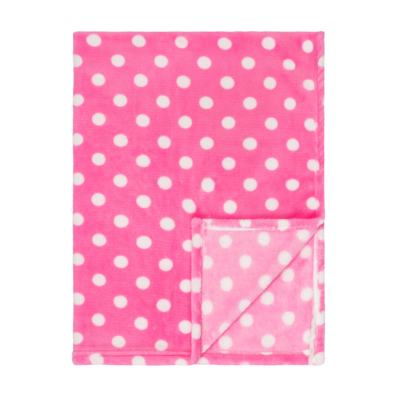 EVERYDAY KIDS Baby Fleece Blanket - 30" by 40" - Pink/Dots EVERYDAY KIDS