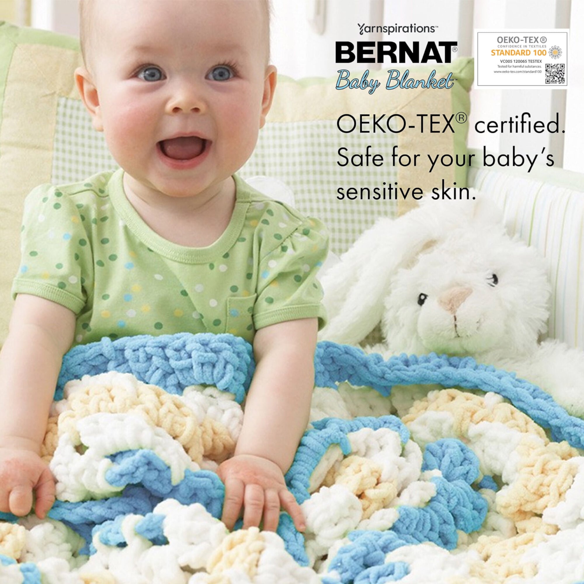 Bernat® Baby Blanket™ #6 Super Bulky Polyester Yarn, Pink Dreams 10.5oz/300g, 220 Yards Bernat