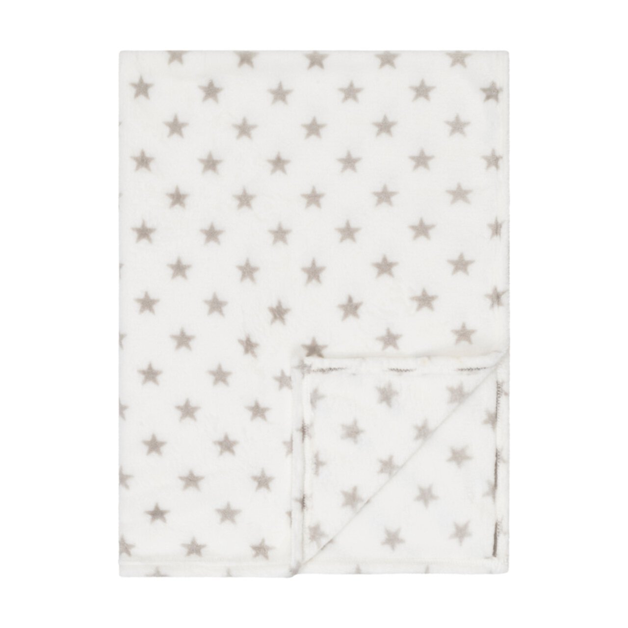 EVERYDAY KIDS Baby Fleece Blanket - 30" by 40" - White/Dark Grey Stars EVERYDAY KIDS