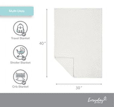 EVERYDAY KIDS Baby Fleece Blanket - 30" by 40" - Gray/Dots EVERYDAY KIDS