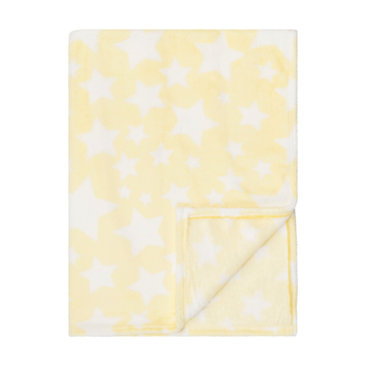 EVERYDAY KIDS Baby Fleece Blanket - 30" by 40" - Yellow/Stars EVERYDAY KIDS