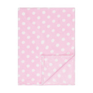 EVERYDAY KIDS Baby Fleece Blanket - 30" by 40" - Light Pink/Dots EVERYDAY KIDS