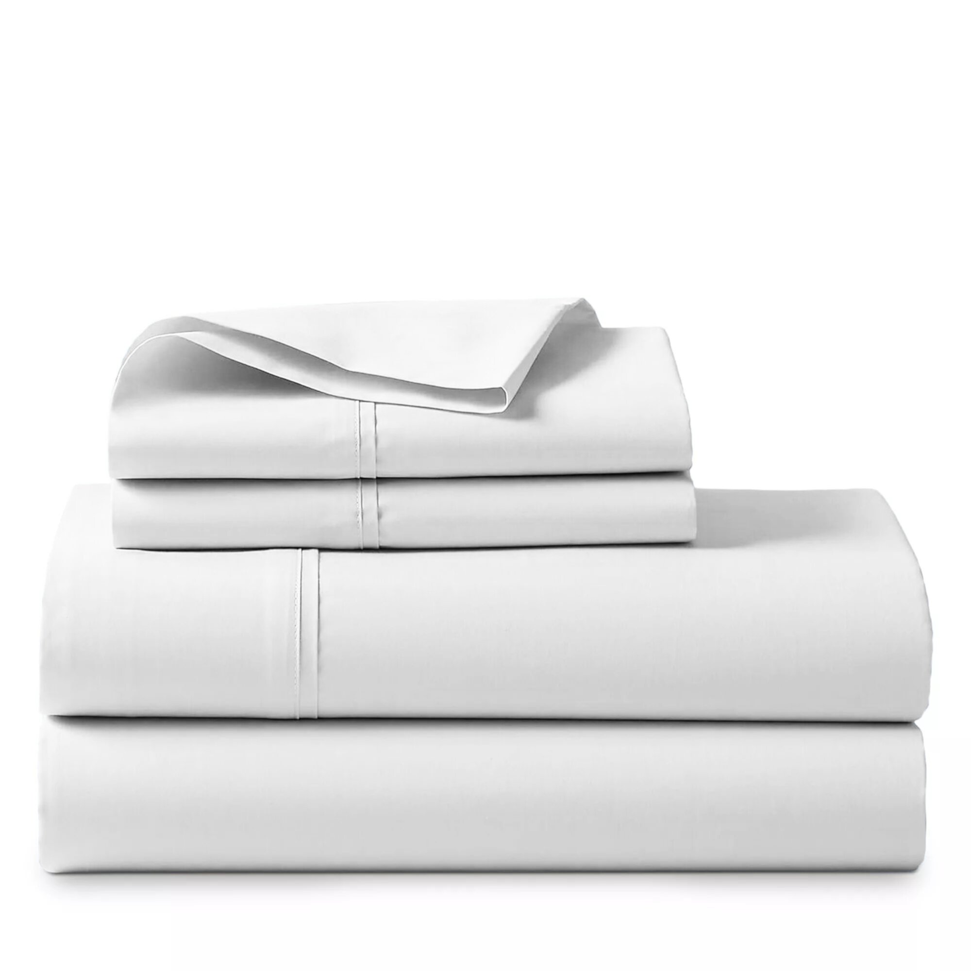 1200 Thread Count 100% Cotton Solid Sheet Set (Twin, White) Home Sweet Home Dreams