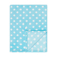 EVERYDAY KIDS Baby Fleece Blanket - 30" by 40" - Light Blue/Dots EVERYDAY KIDS