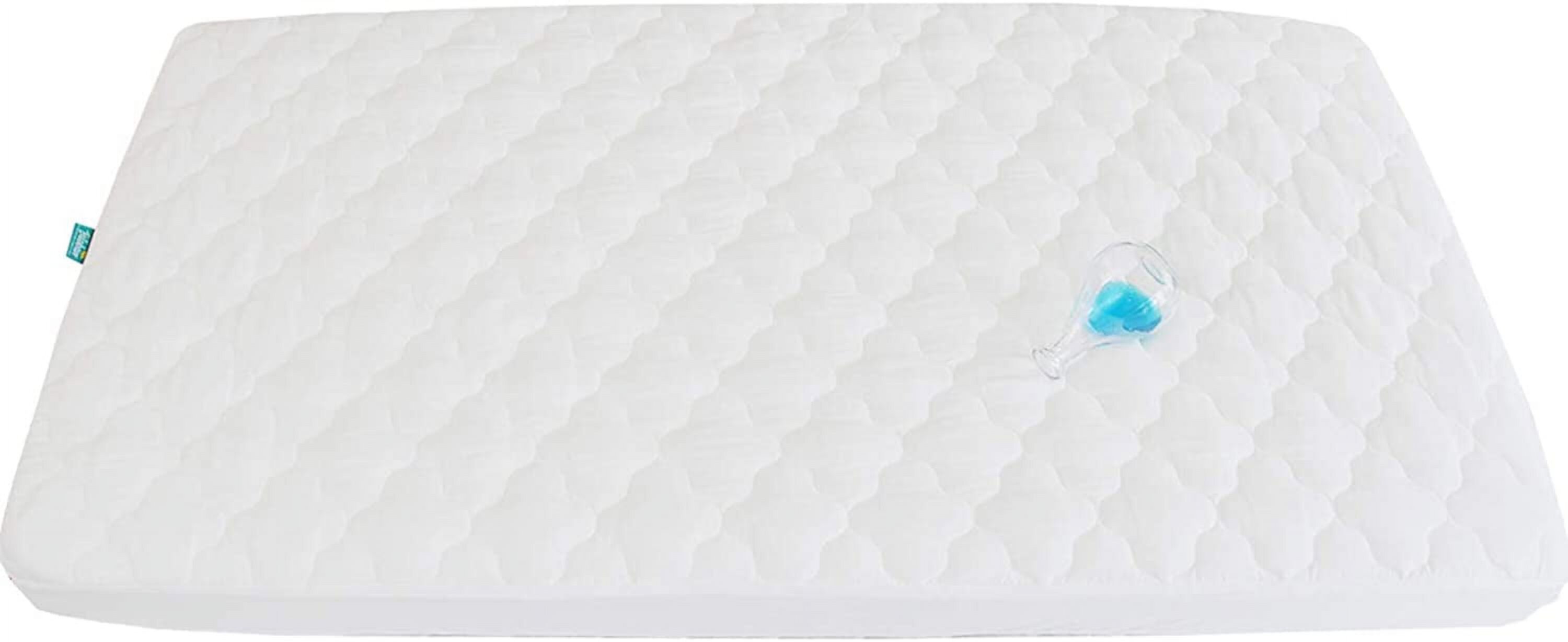 Biloban Waterproof Crib Mattress Pad Cover for Pack N Play, 39" x 27", White Biloban