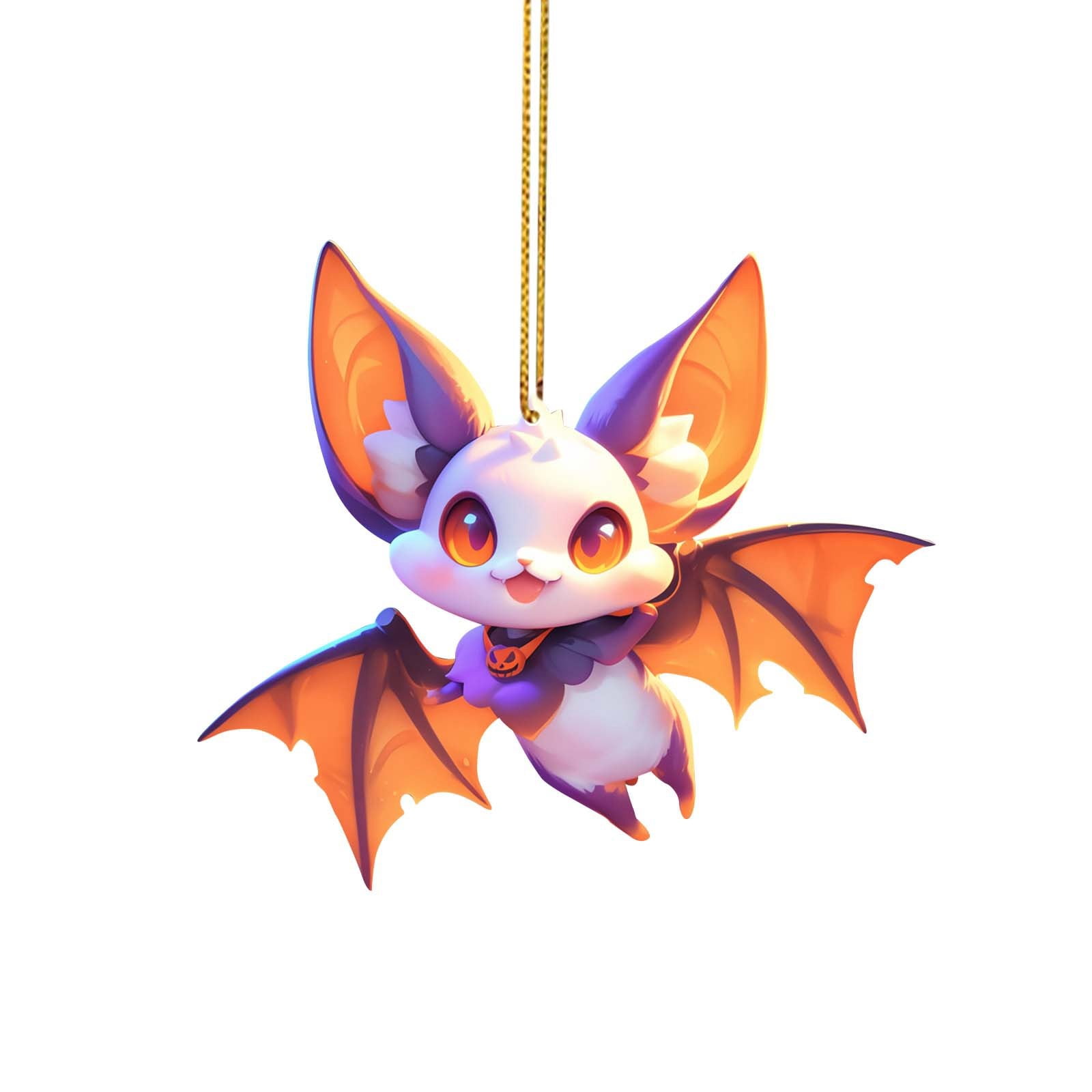 ZHENYANGli Decoration Animated Hanging Pendant with Red Glowing Eyes Glowing White Mesh Hanging Flying Hanging ZHENYANGli