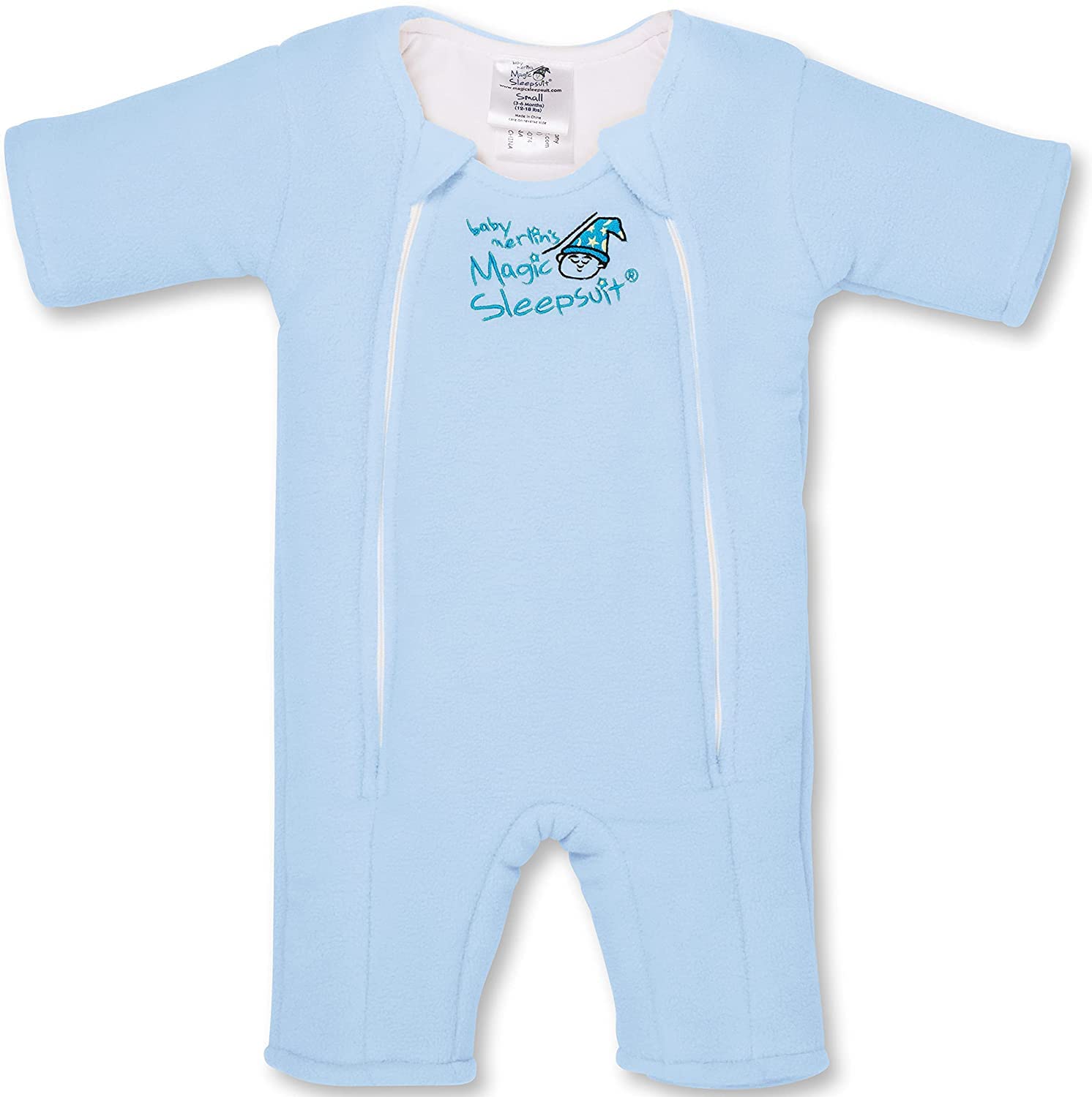 Baby Merlin's Magic Sleepsuit - Swaddle Transition Product - Microfleece - Blue - 3-6 Months Baby Merlin's Magic Sleepsuit