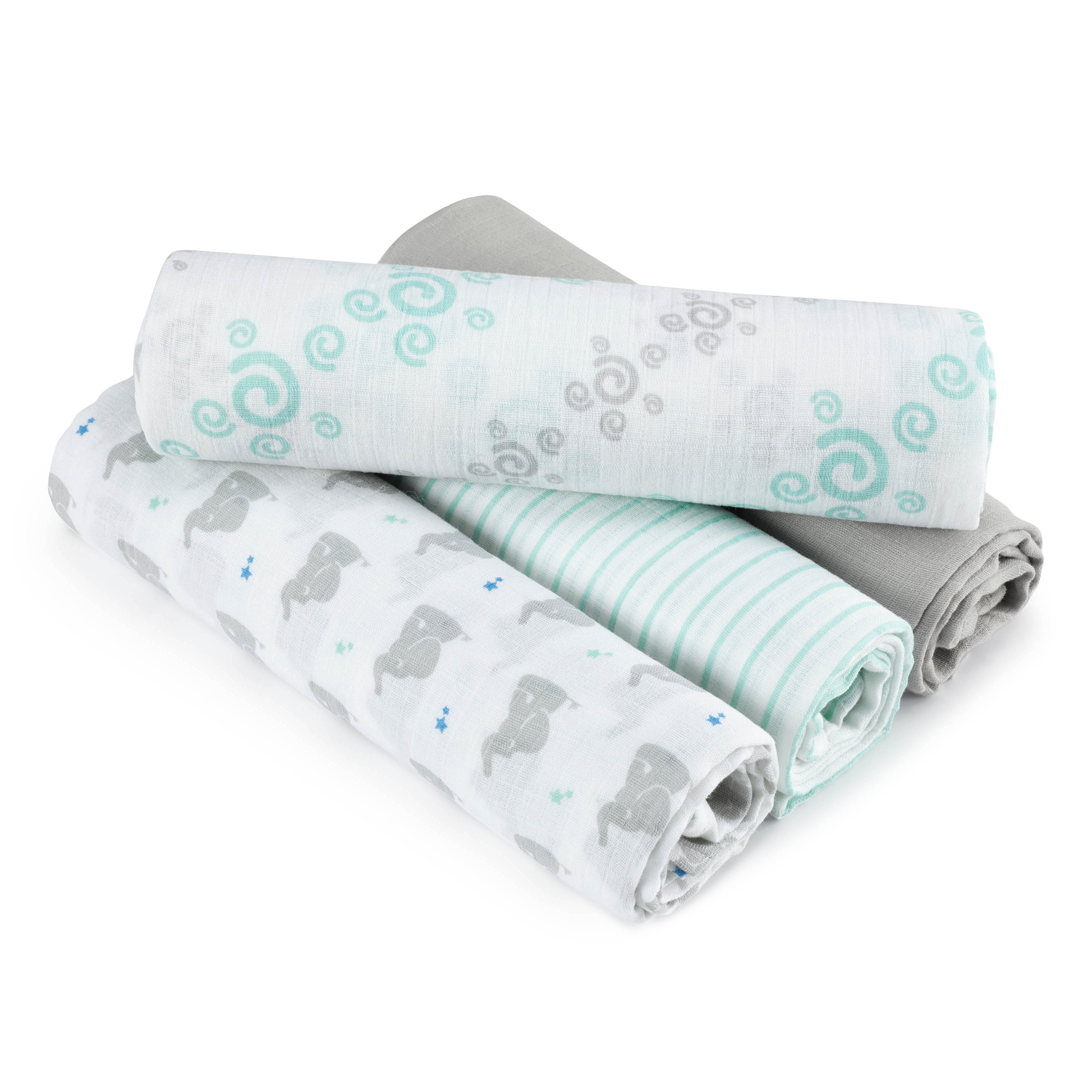 aden + anais essentials, swaddleplus, baby star 4-pack Aden + anais