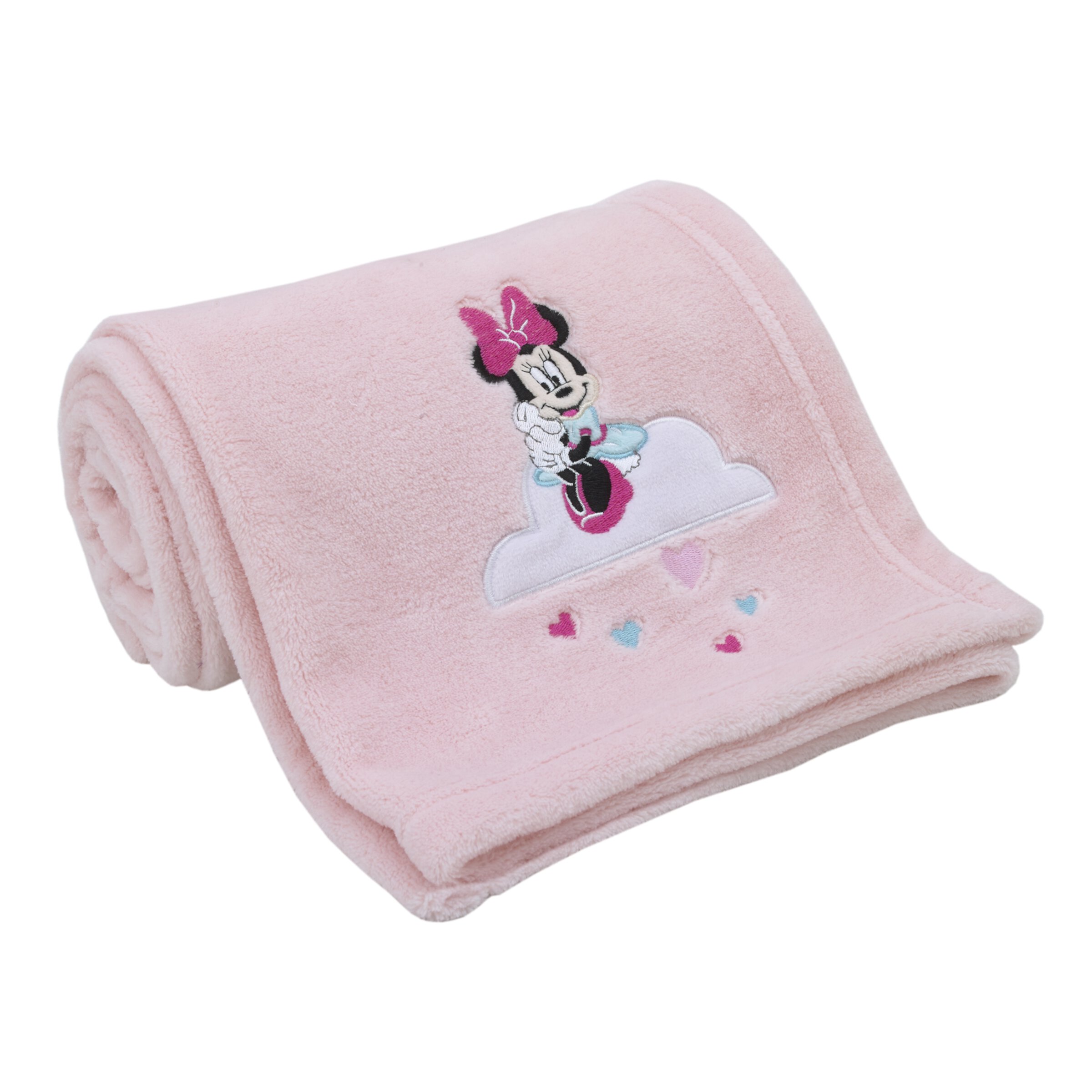 Disney Minnie Mouse Be Happy Polyester Baby Blanket, Crib, Pink Disney