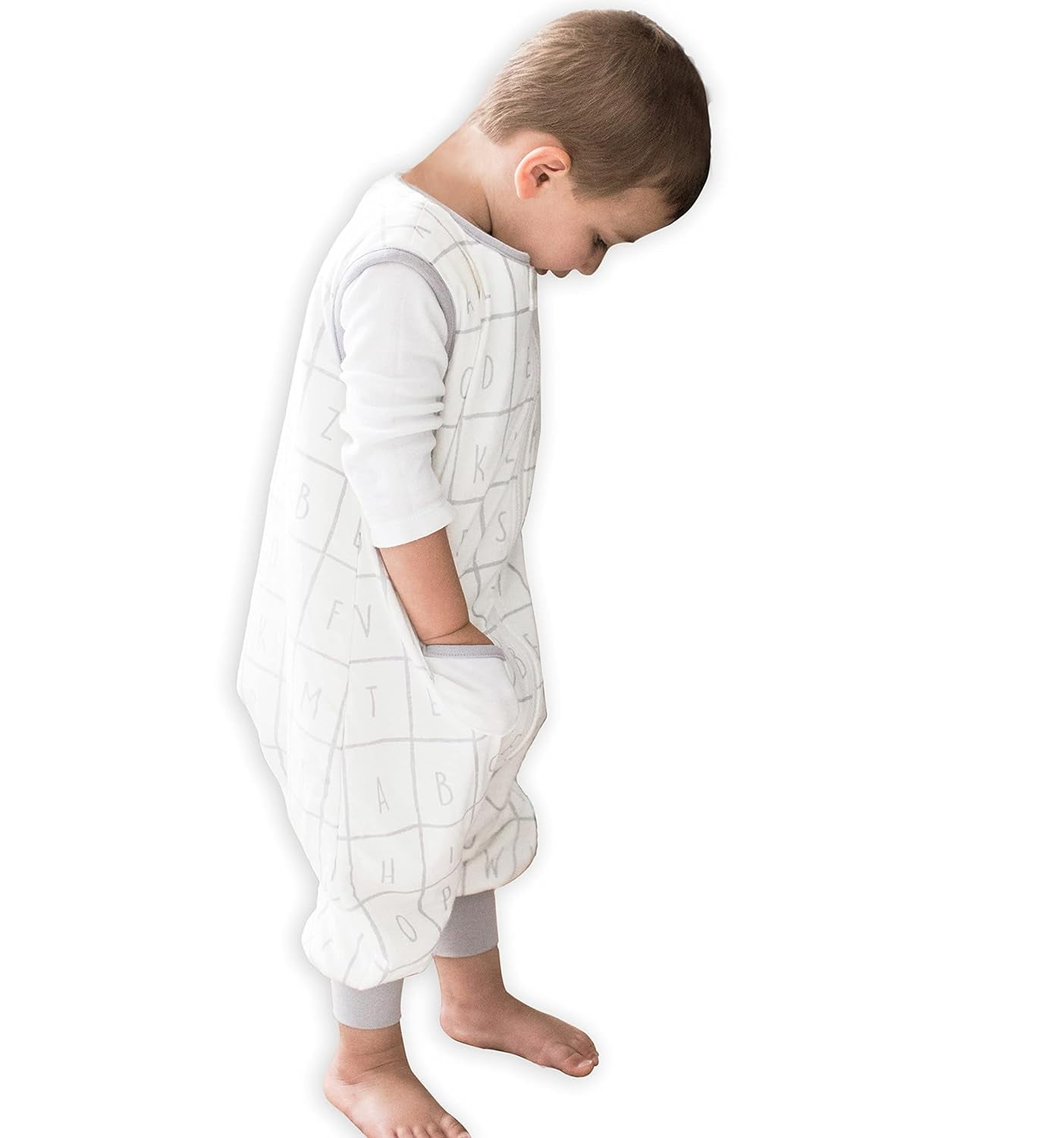 Tealbee Dreamsuit - Bamboo Sleep Sack with Legs - (1.2 Tog) Sunshine 3T-4T Tealbee